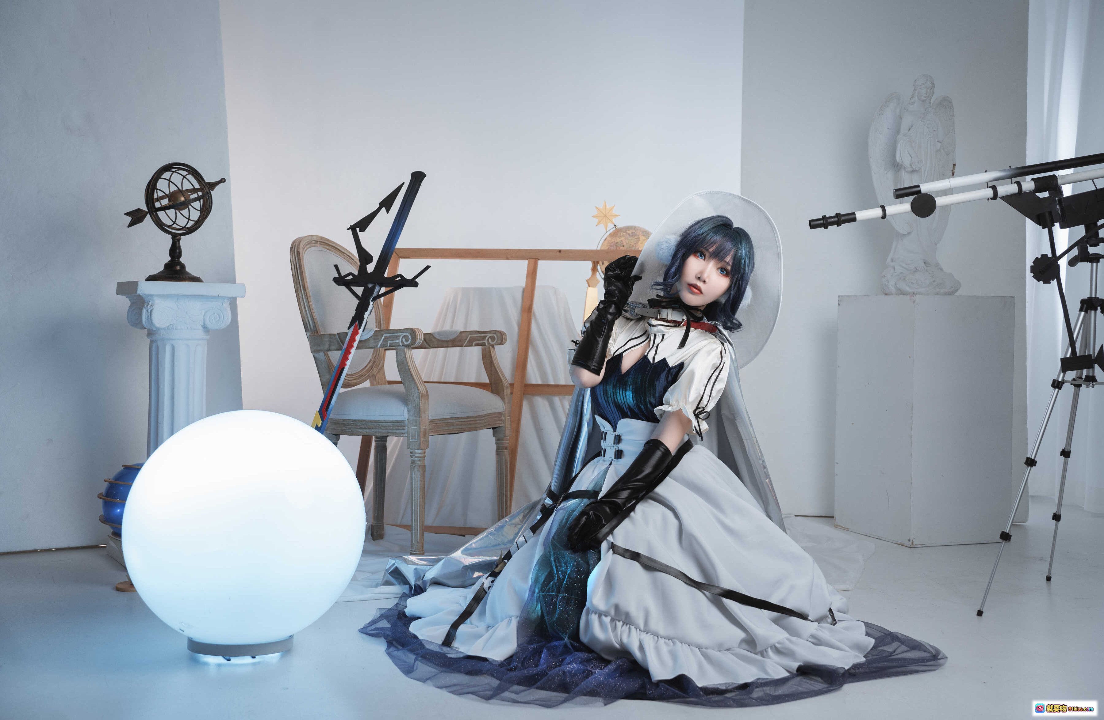 图片[9] - 面饼仙儿NO.096星极Cosplay写真 | 哥特洛丽塔风 | 白黑裙装 | 天文主题场景 | 高清48P摄影集 - 就要吻