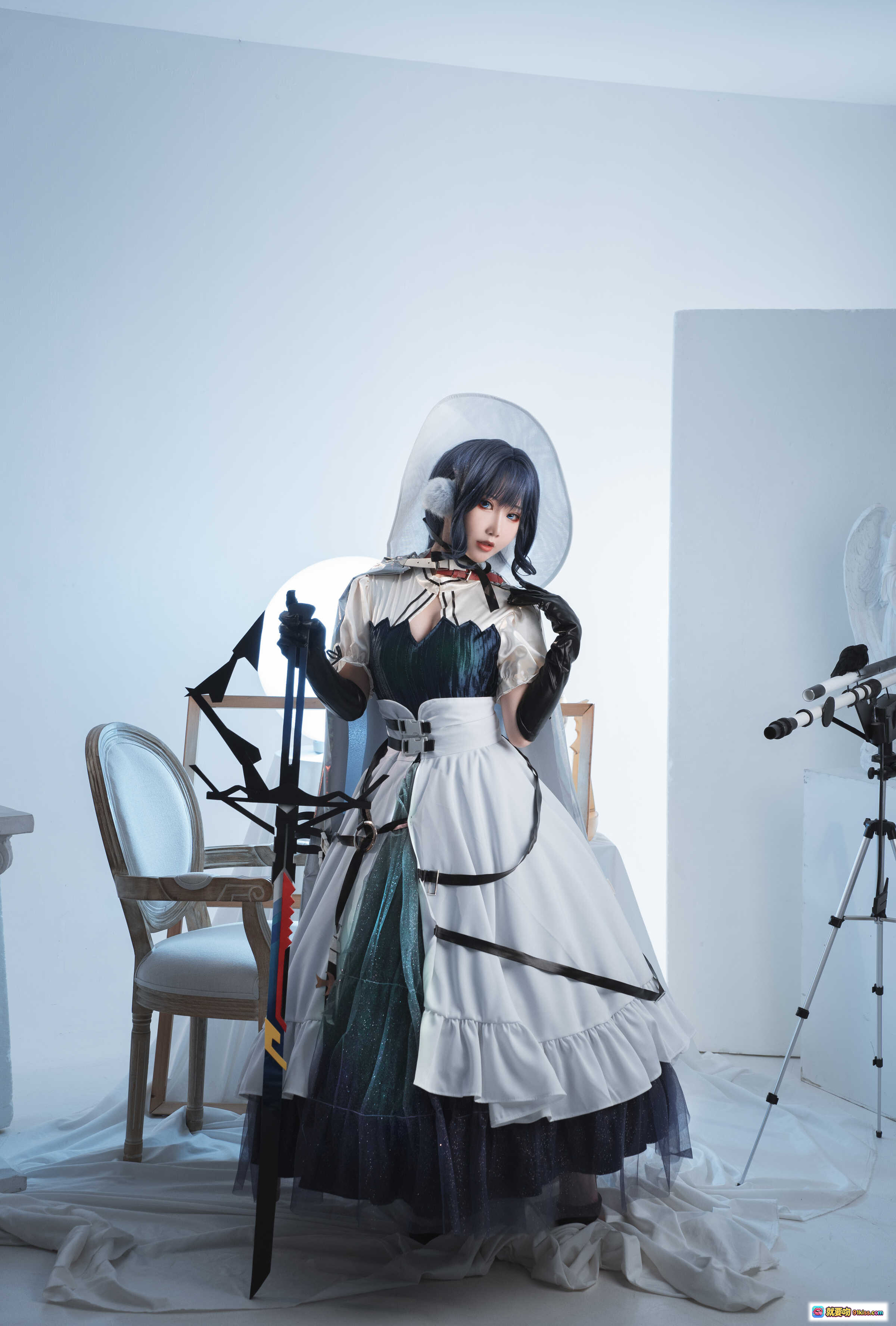 图片[4] - 面饼仙儿NO.096星极Cosplay写真 | 哥特洛丽塔风 | 白黑裙装 | 天文主题场景 | 高清48P摄影集 - 就要吻