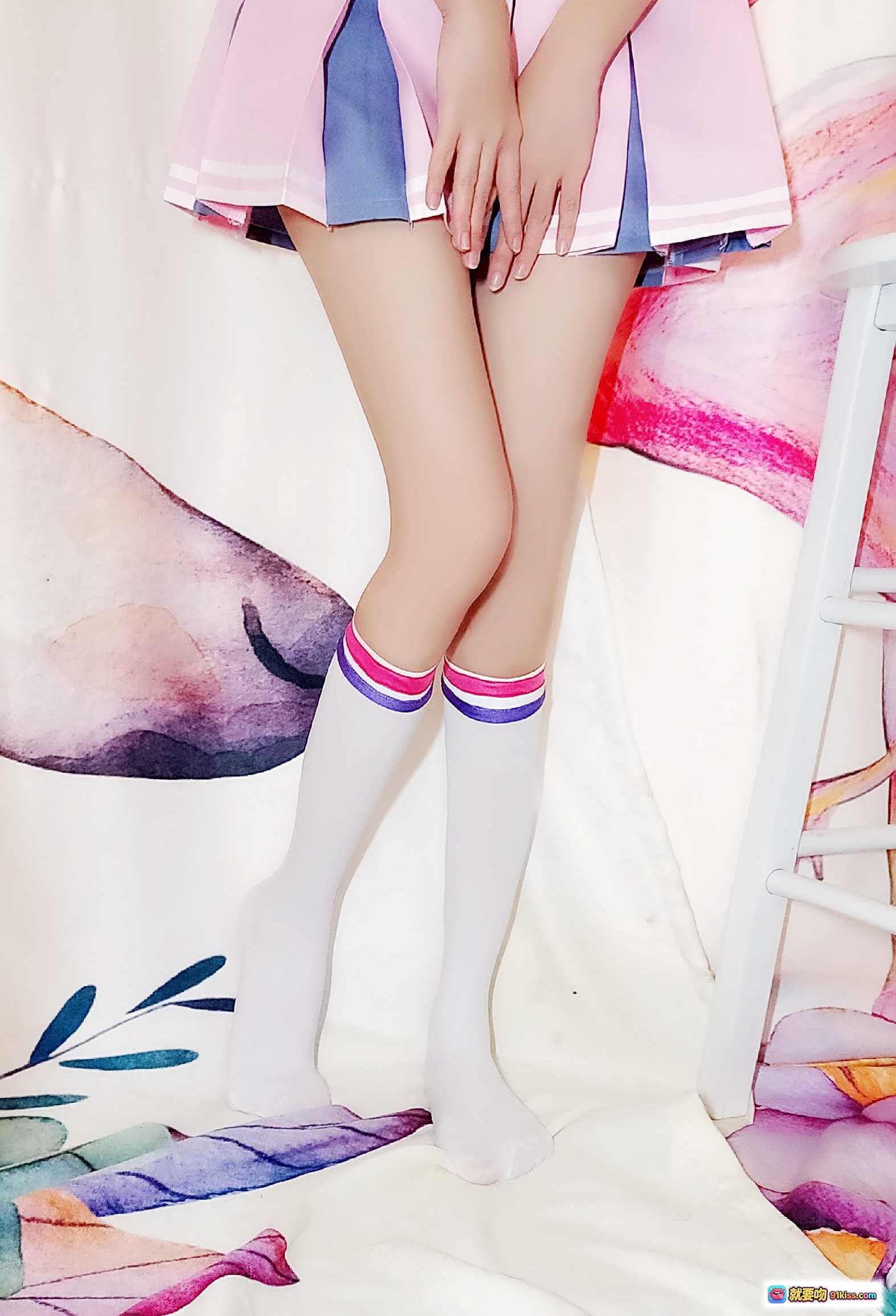 图片[9] - 鳗鱼霏儿NO.030加藤惠cos自拍写真 粉色啦啦队服萌系少女宅家撸猫治愈系美图 - 就要吻