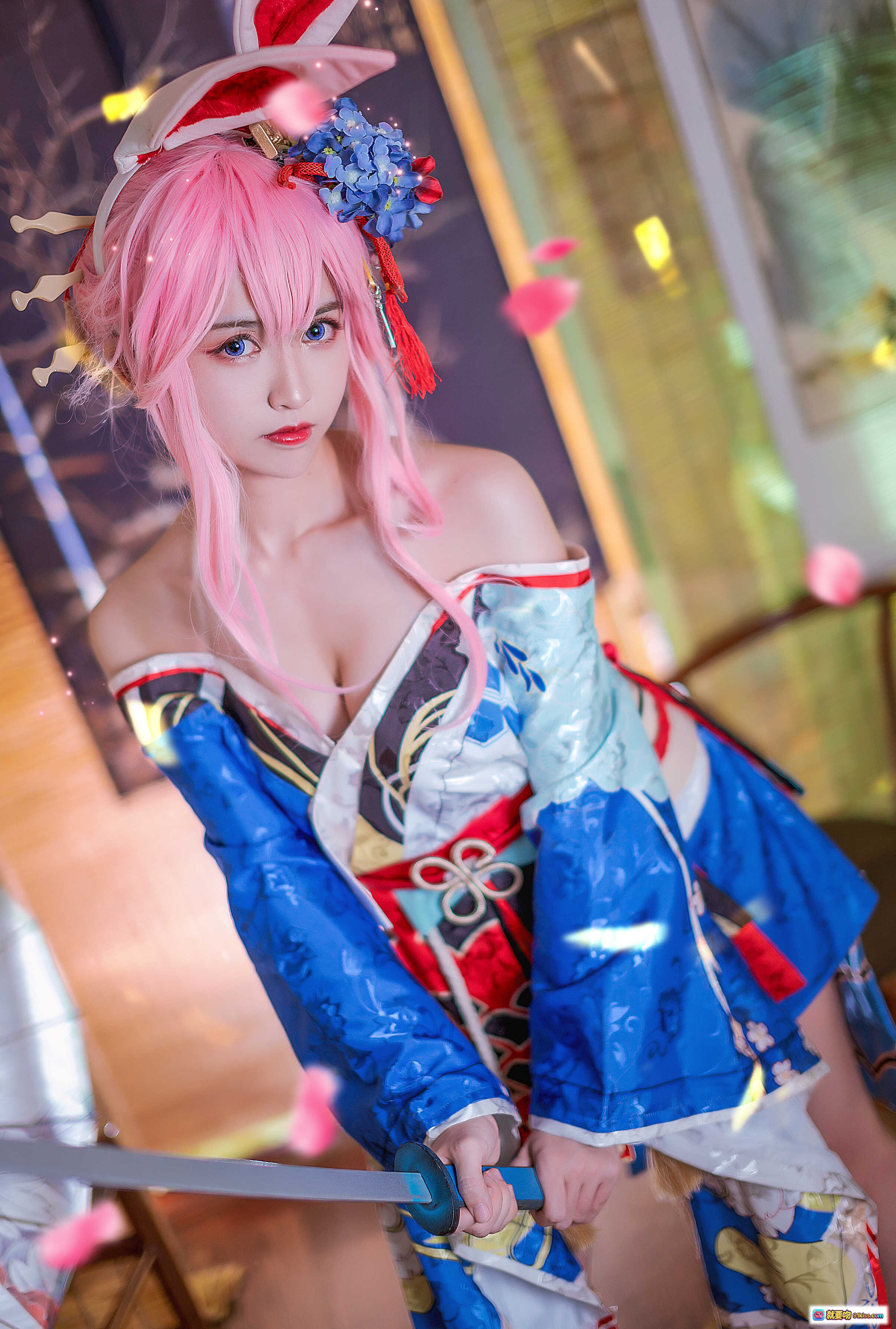 图片[10] - 鳗鱼霏儿NO.079八重樱花魁和风cos美腿特写 传统木屐搭配日式浴衣 丝袜光影细节呈现 - 就要吻