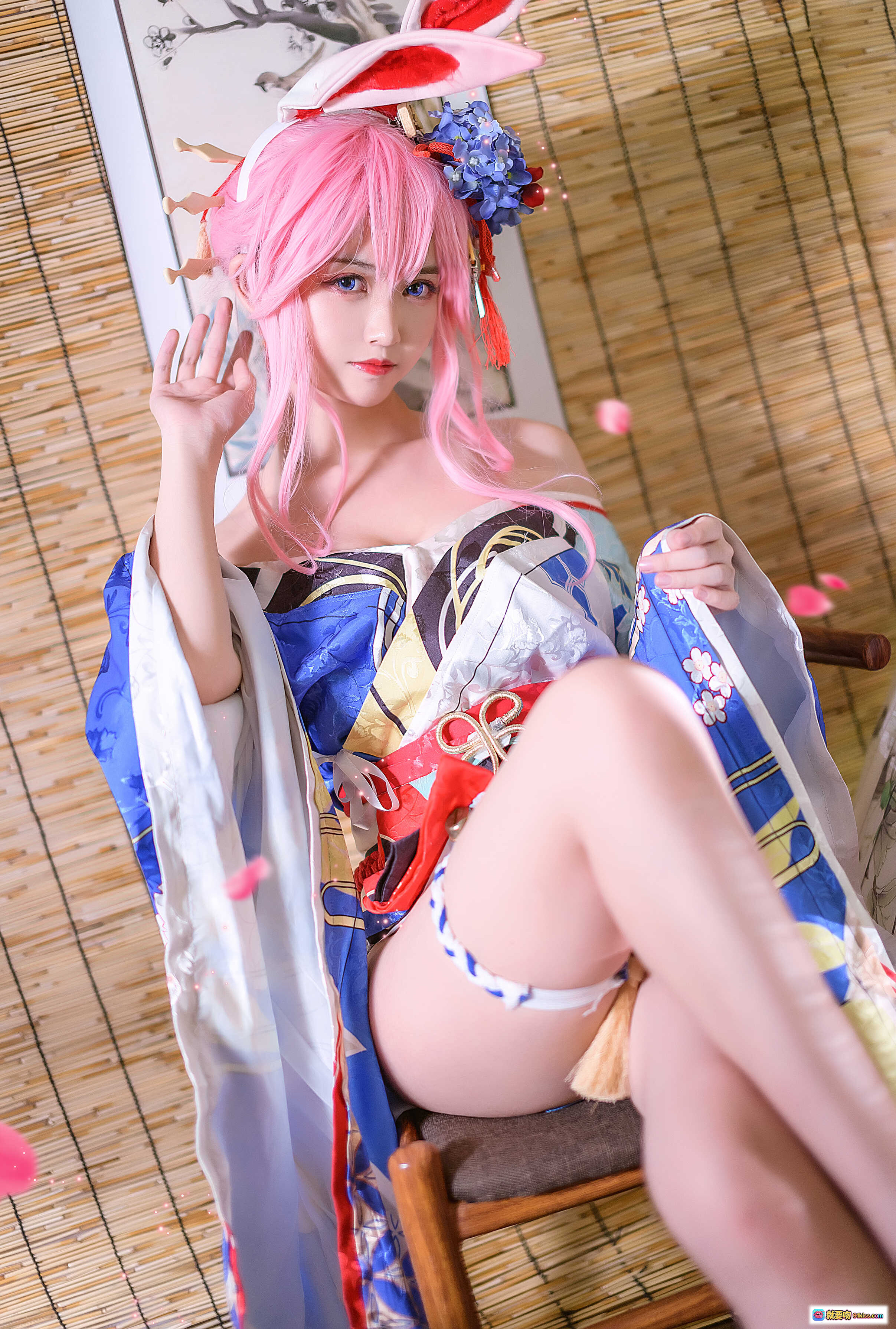 图片[7] - 鳗鱼霏儿NO.079八重樱花魁和风cos美腿特写 传统木屐搭配日式浴衣 丝袜光影细节呈现 - 就要吻