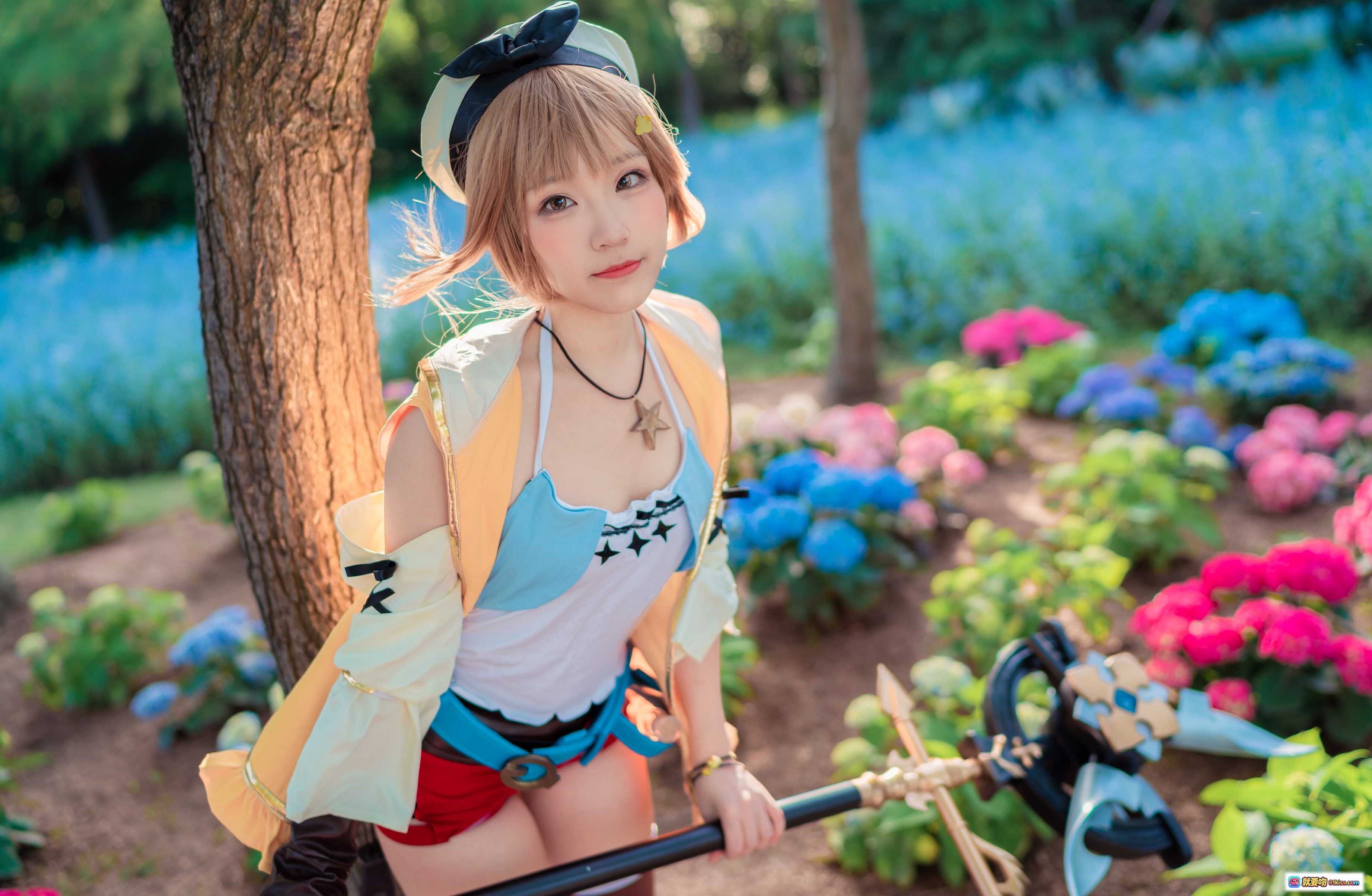 图片[2] - 弥美Mime NO.018 莱莎的炼金工房 cosplay写真 花园少女 甜美制服 持瓶道具 自然光拍摄 高清34P 138MB - 就要吻