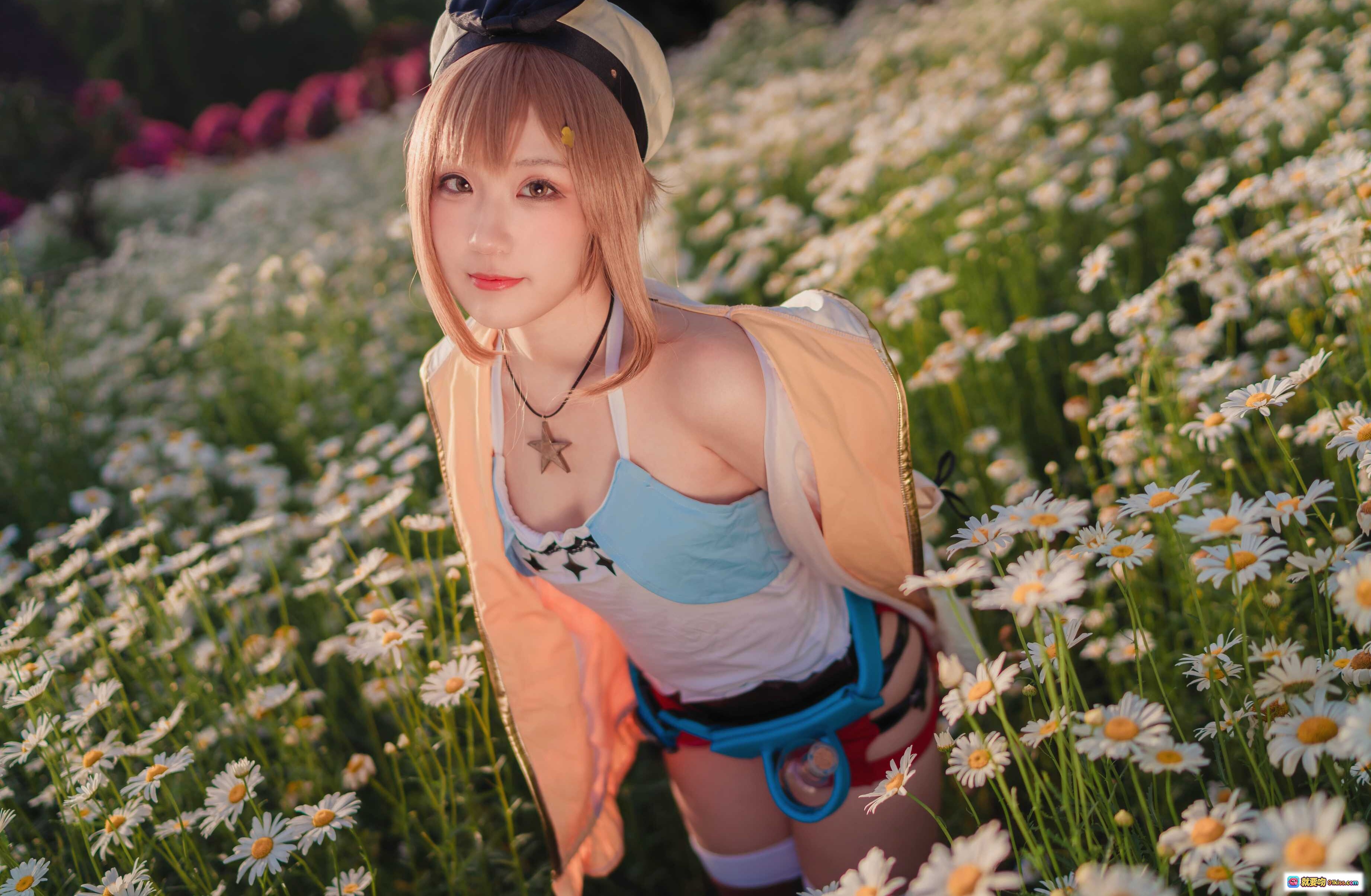 图片[5] - 弥美Mime NO.018 莱莎的炼金工房 cosplay写真 花园少女 甜美制服 持瓶道具 自然光拍摄 高清34P 138MB - 就要吻