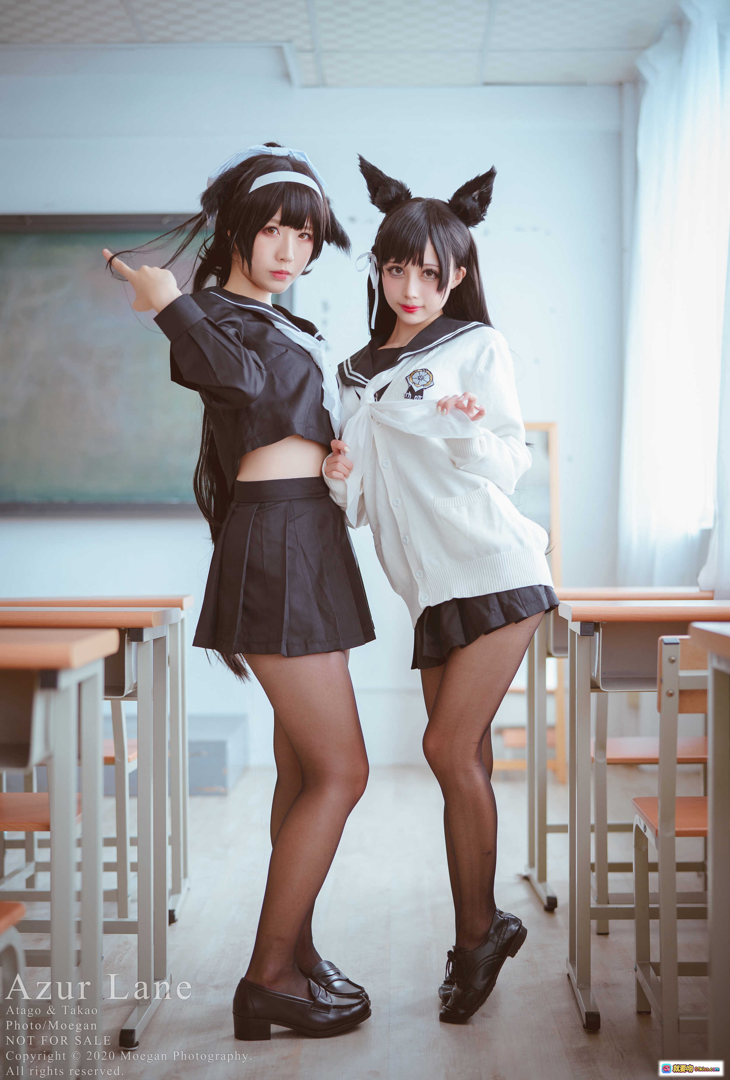 图片[6] - 椎名くるみCosplay | Azur Lane爱宕高雄水手服 | 黑丝制服少女 | 日系校园风写真 - 就要吻