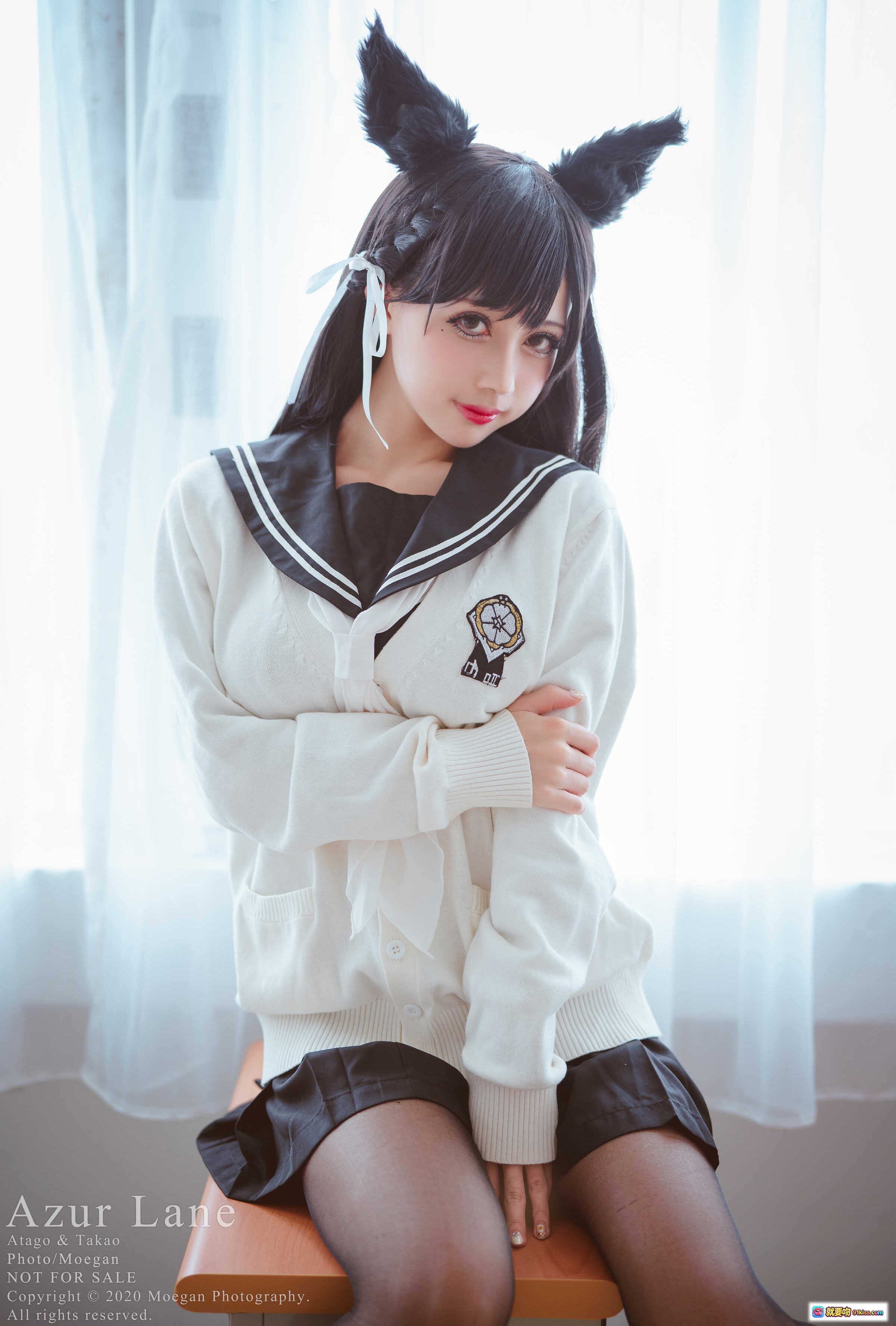 图片[4] - 椎名くるみCosplay | Azur Lane爱宕高雄水手服 | 黑丝制服少女 | 日系校园风写真 - 就要吻