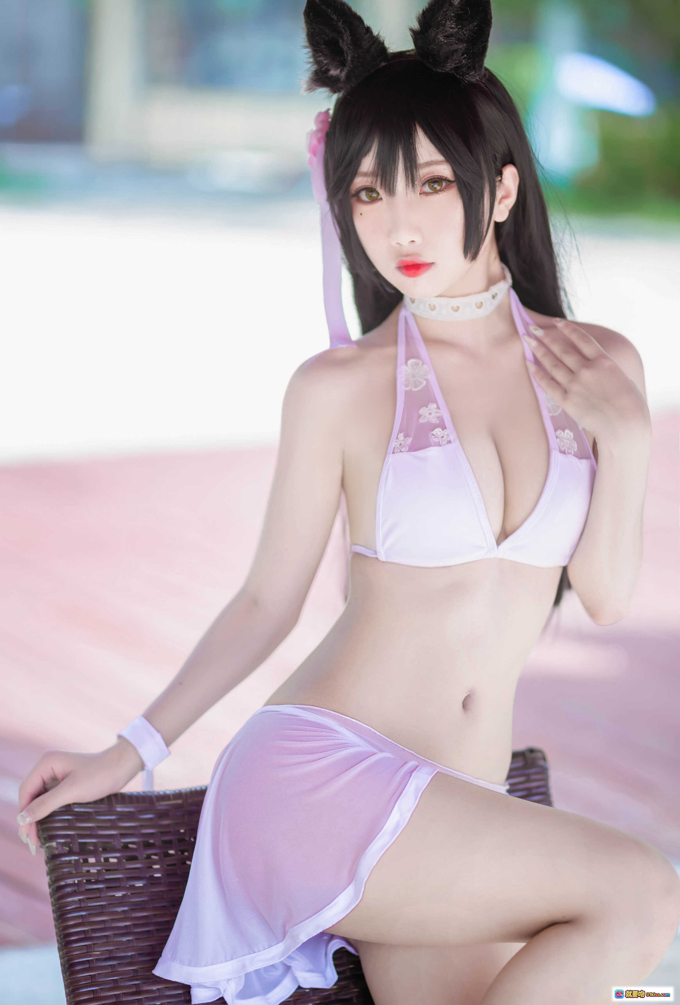 图片[9] - 鬼畜瑶NO.016泳装外拍写真 17P高清美图 白色蕾丝透视比基尼 甜美性感私房照 - 就要吻