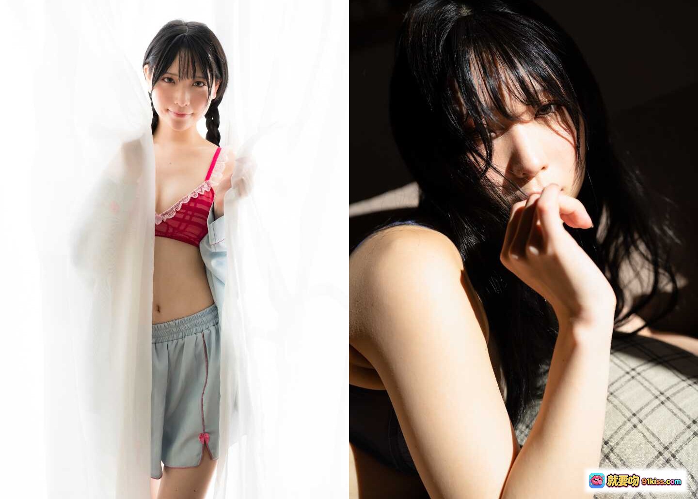 图片[10] - あまつ様フェチグラビア「おうちに、あまつ様」｜セクシーなグレー下着×ニットフード×黒タイツ｜ハレム系美少女写真集 - 就要吻