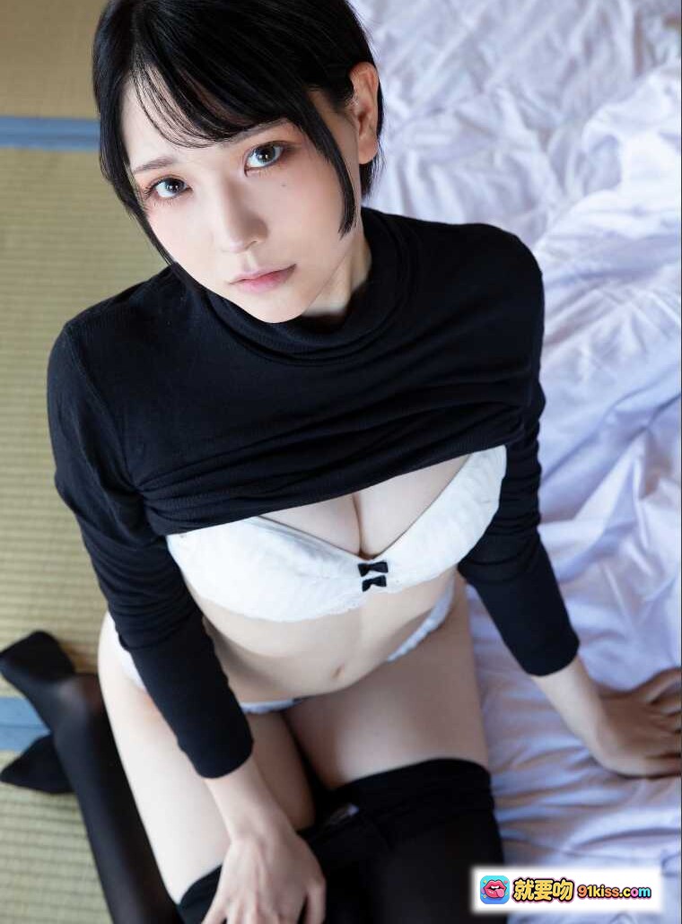 图片[3] - 和風フェティッシュ写真集｜黒タイツ美脚・白下着・寝室ポージング・ハレムあまつ様グラビア - 就要吻