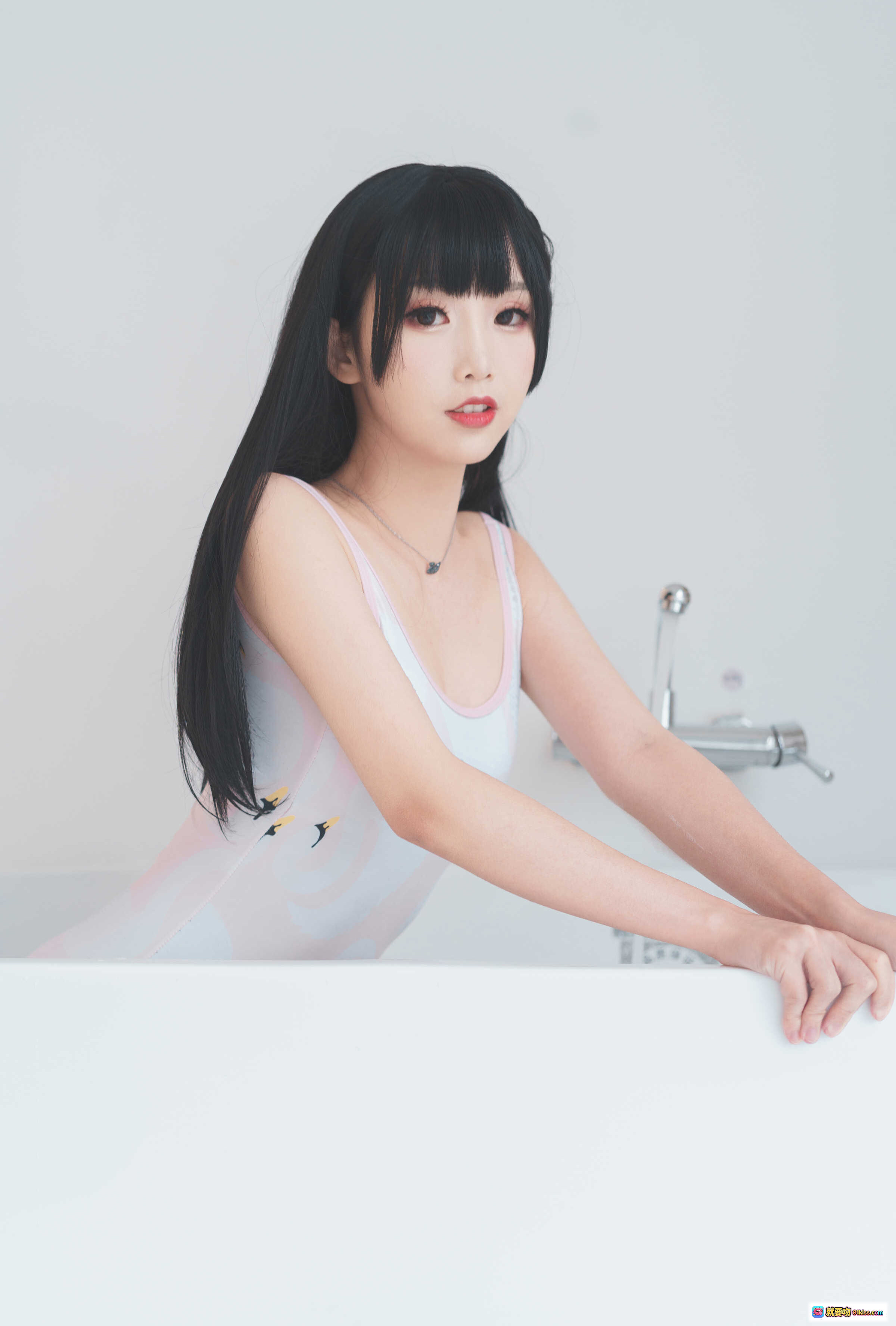 图片[6] - 面饼仙儿NO.064浴缸泡泡写真 | 白色泳衣少女浴室私房照 | 41P高清图集 - 就要吻