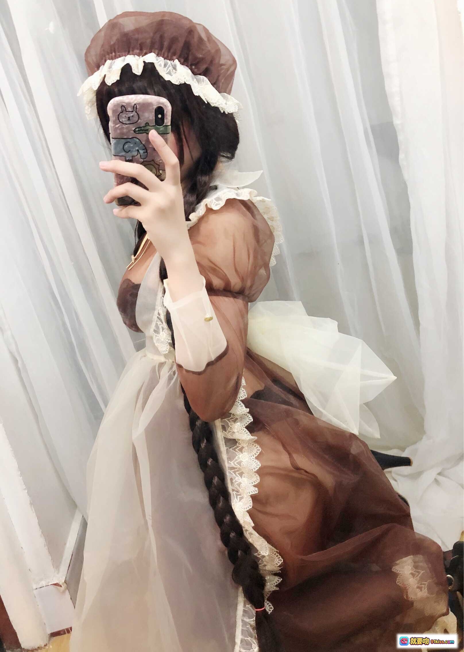 图片[9] - 鹿野希Vol.11透明女仆装写真 97P高清单品蕾丝透视裙装甜美性感cosplay造型 - 就要吻