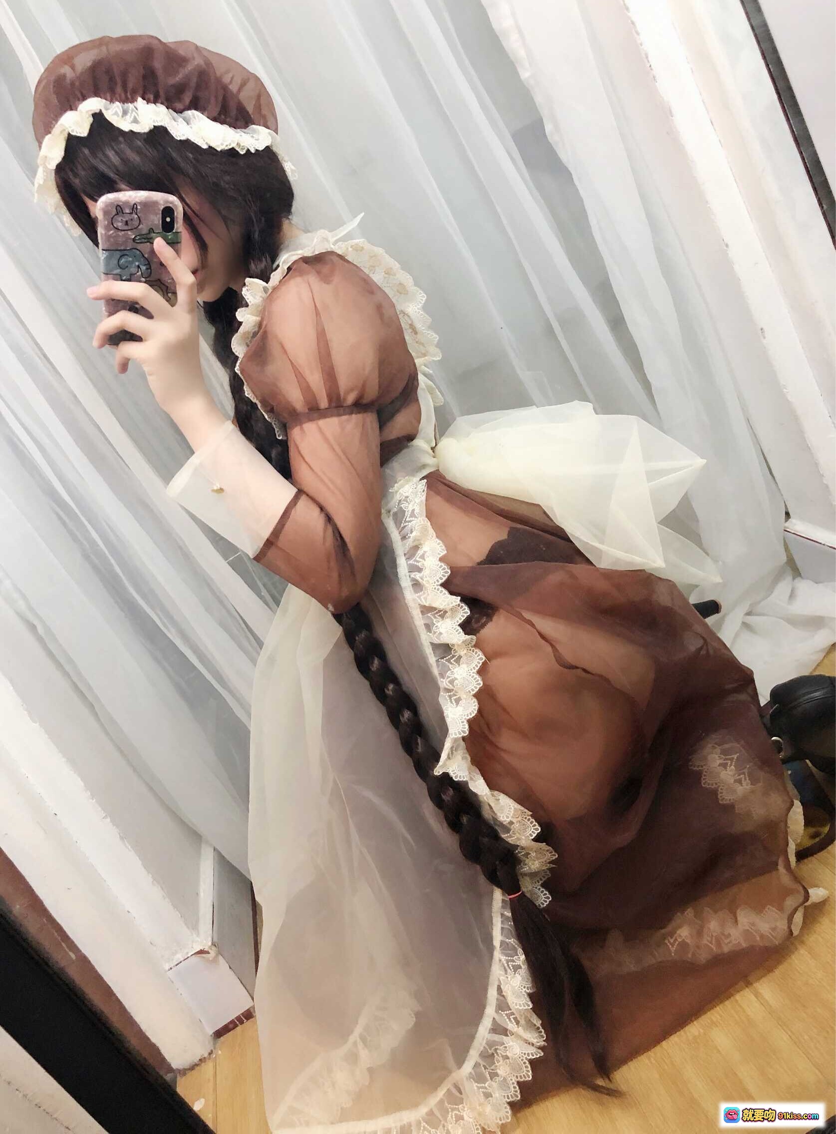 图片[8] - 鹿野希Vol.11透明女仆装写真 97P高清单品蕾丝透视裙装甜美性感cosplay造型 - 就要吻