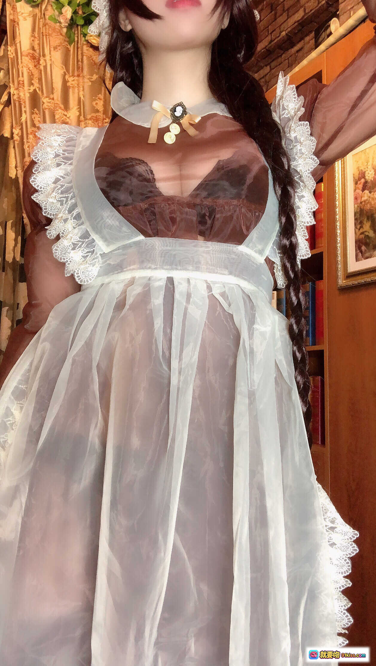 图片[1] - 鹿野希Vol.11透明女仆装写真 97P高清单品蕾丝透视裙装甜美性感cosplay造型 - 就要吻