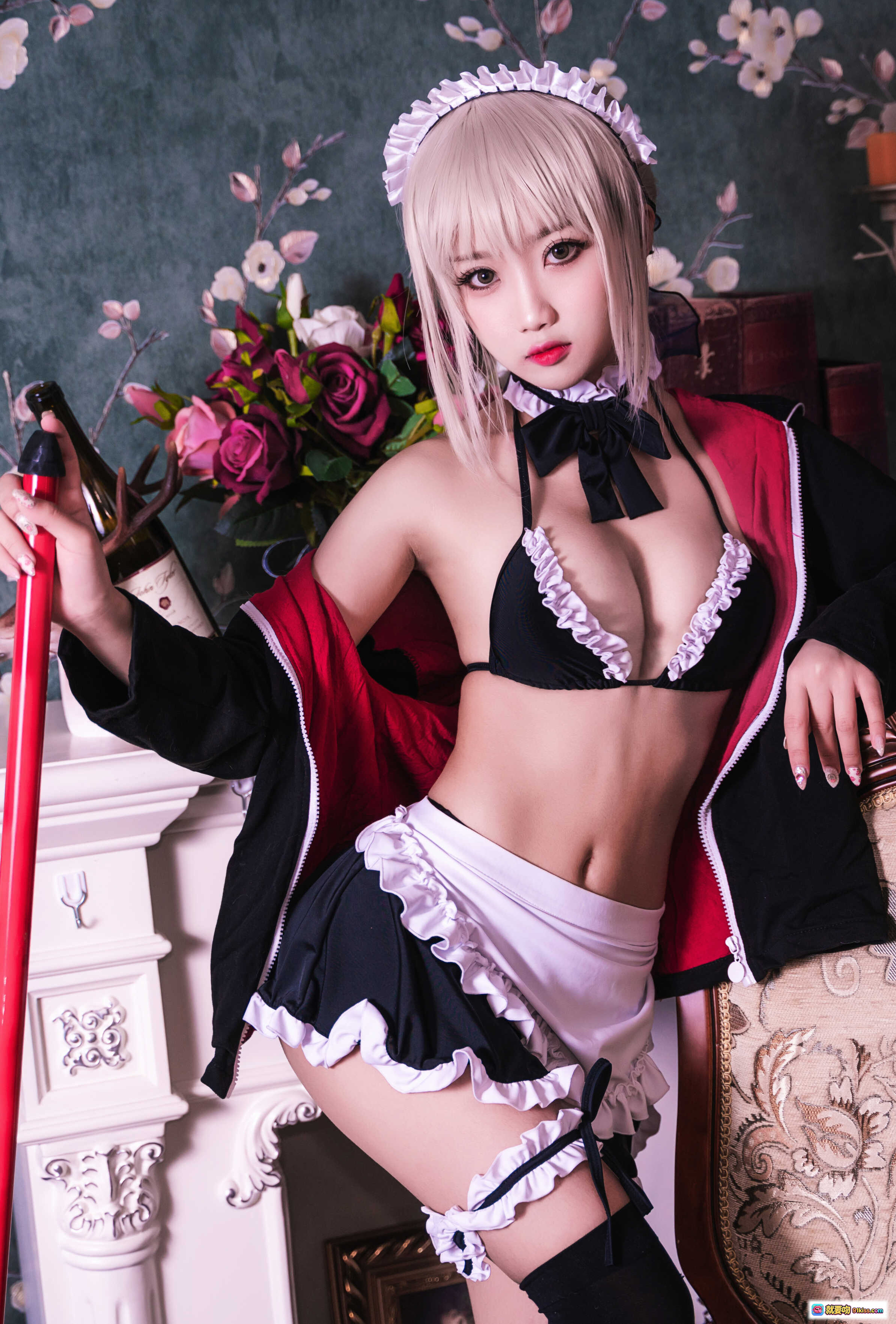 图片[9] - 鬼畜瑶NO.009黑呆女仆写真 26P高清性感蕾丝女仆装美臀翘臀诱惑私房照 - 就要吻