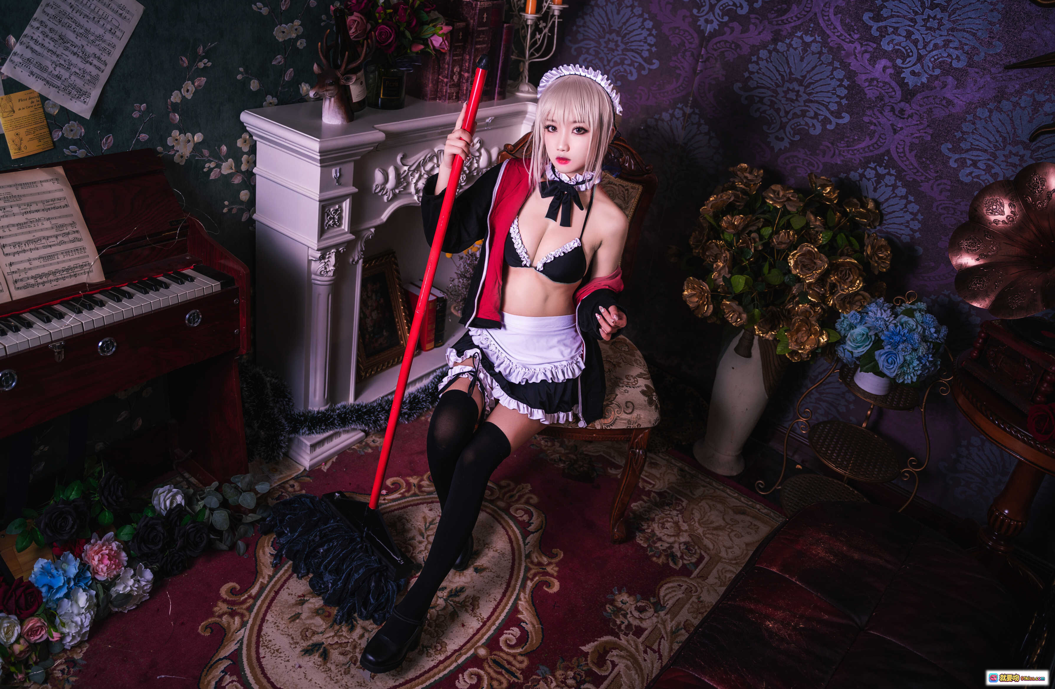 图片[4] - 鬼畜瑶NO.009黑呆女仆写真 26P高清性感蕾丝女仆装美臀翘臀诱惑私房照 - 就要吻