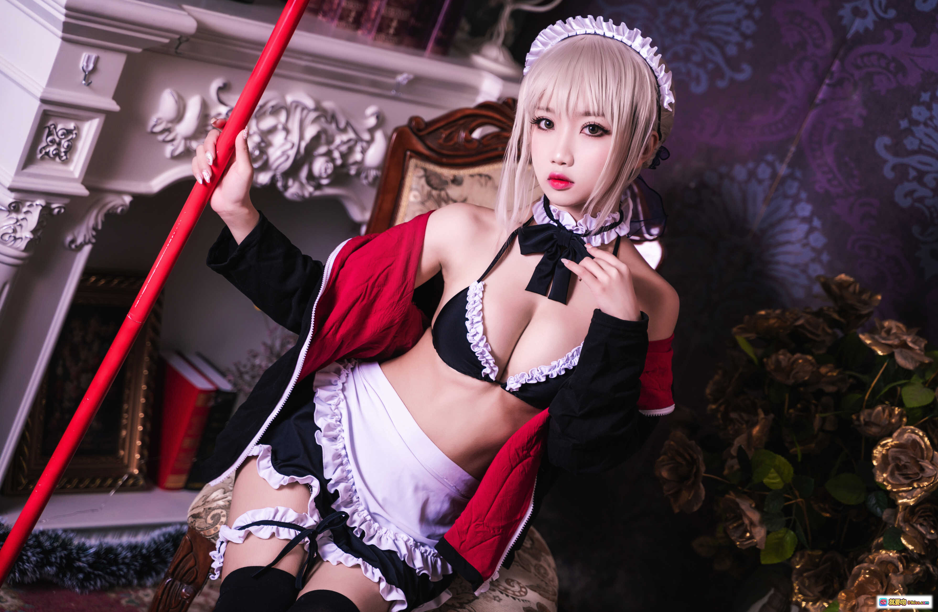 图片[8] - 鬼畜瑶NO.009黑呆女仆写真 26P高清性感蕾丝女仆装美臀翘臀诱惑私房照 - 就要吻