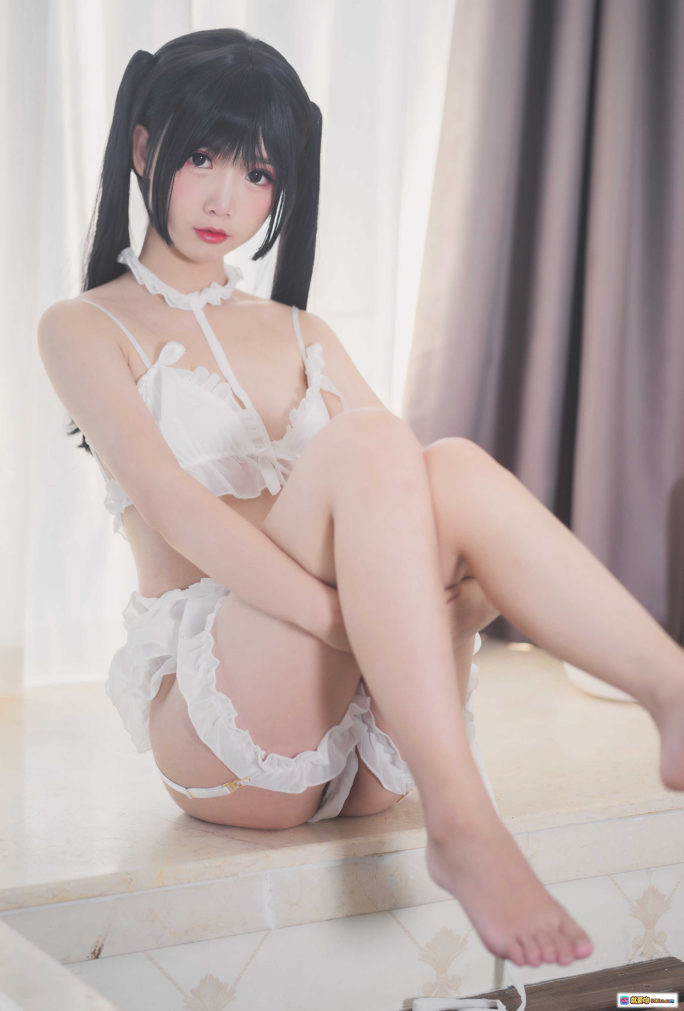 图片[6] - 面饼仙儿NO.015脑内少女白内衣写真17P性感可爱双马尾居家私房美图 - 就要吻