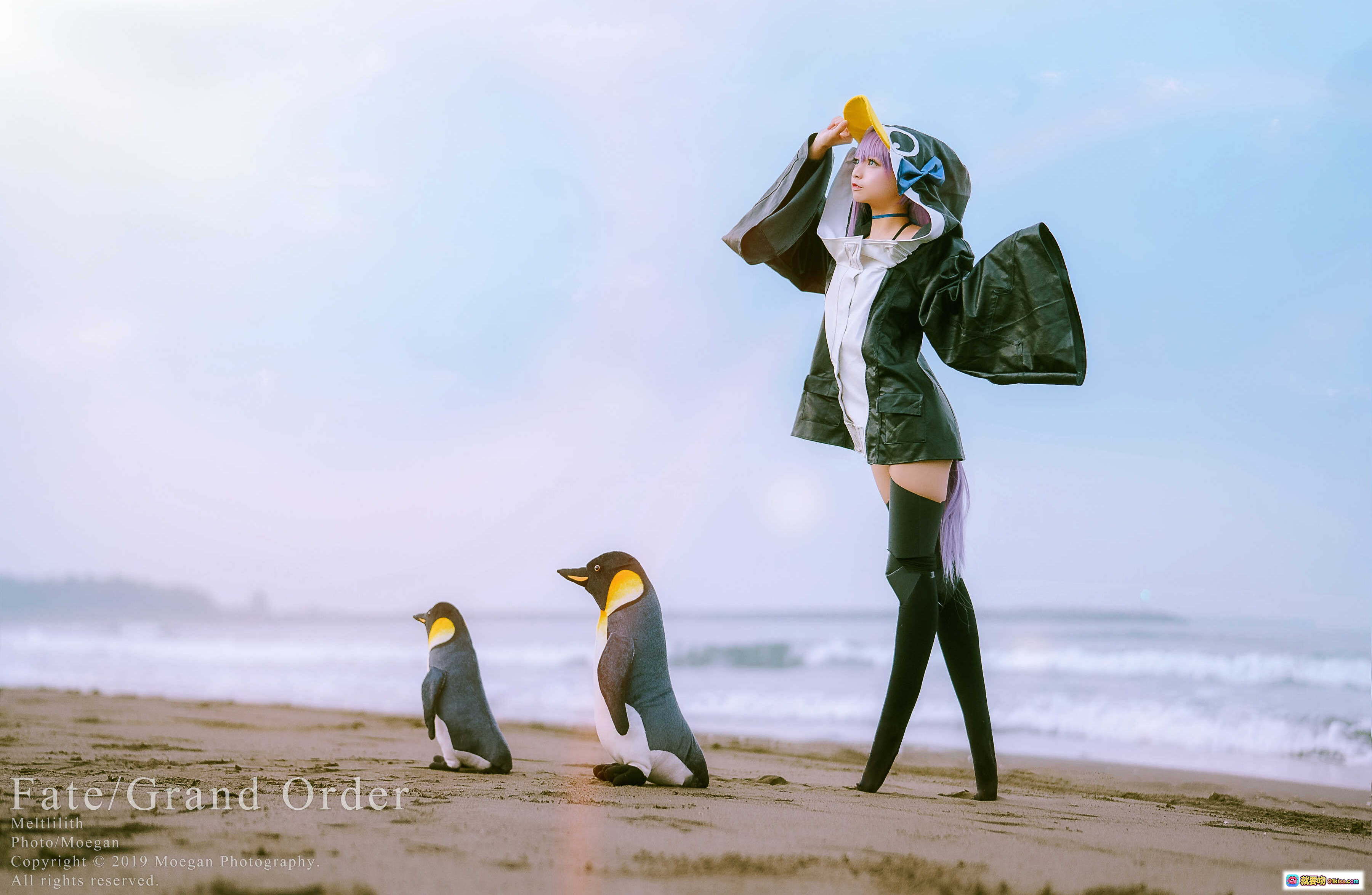 图片[4] - Fate/Grand Order溶解莉莉丝泳装cosplay海滩写真｜梅尔特莉莉丝水着ver｜企鹅相伴｜夏日海边性感造型 - 就要吻