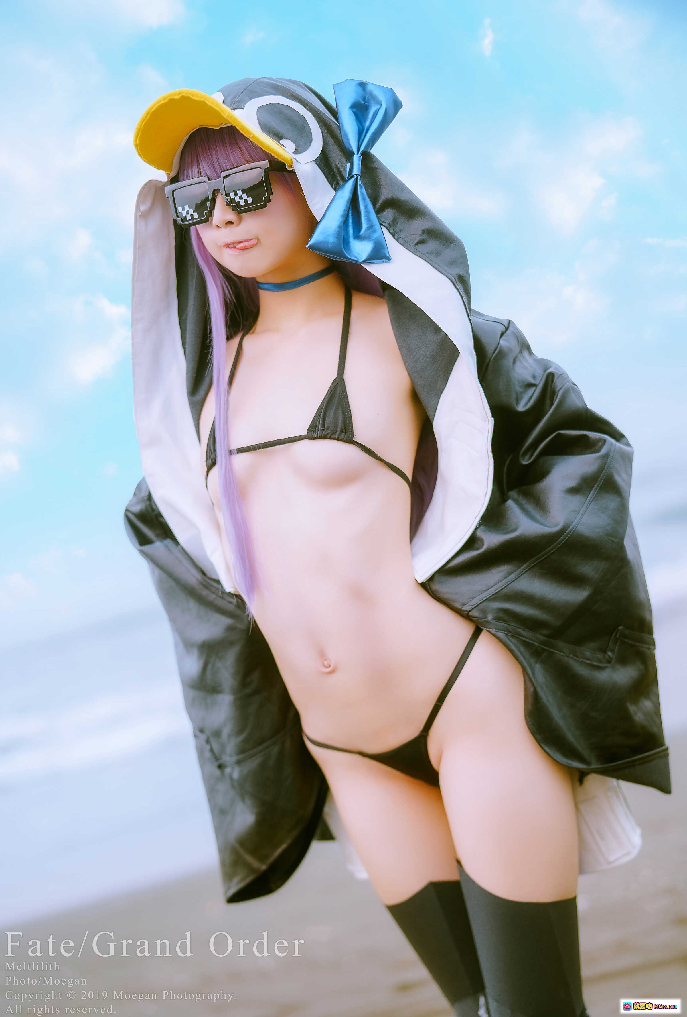 图片[5] - Fate/Grand Order溶解莉莉丝泳装cosplay海滩写真｜梅尔特莉莉丝水着ver｜企鹅相伴｜夏日海边性感造型 - 就要吻
