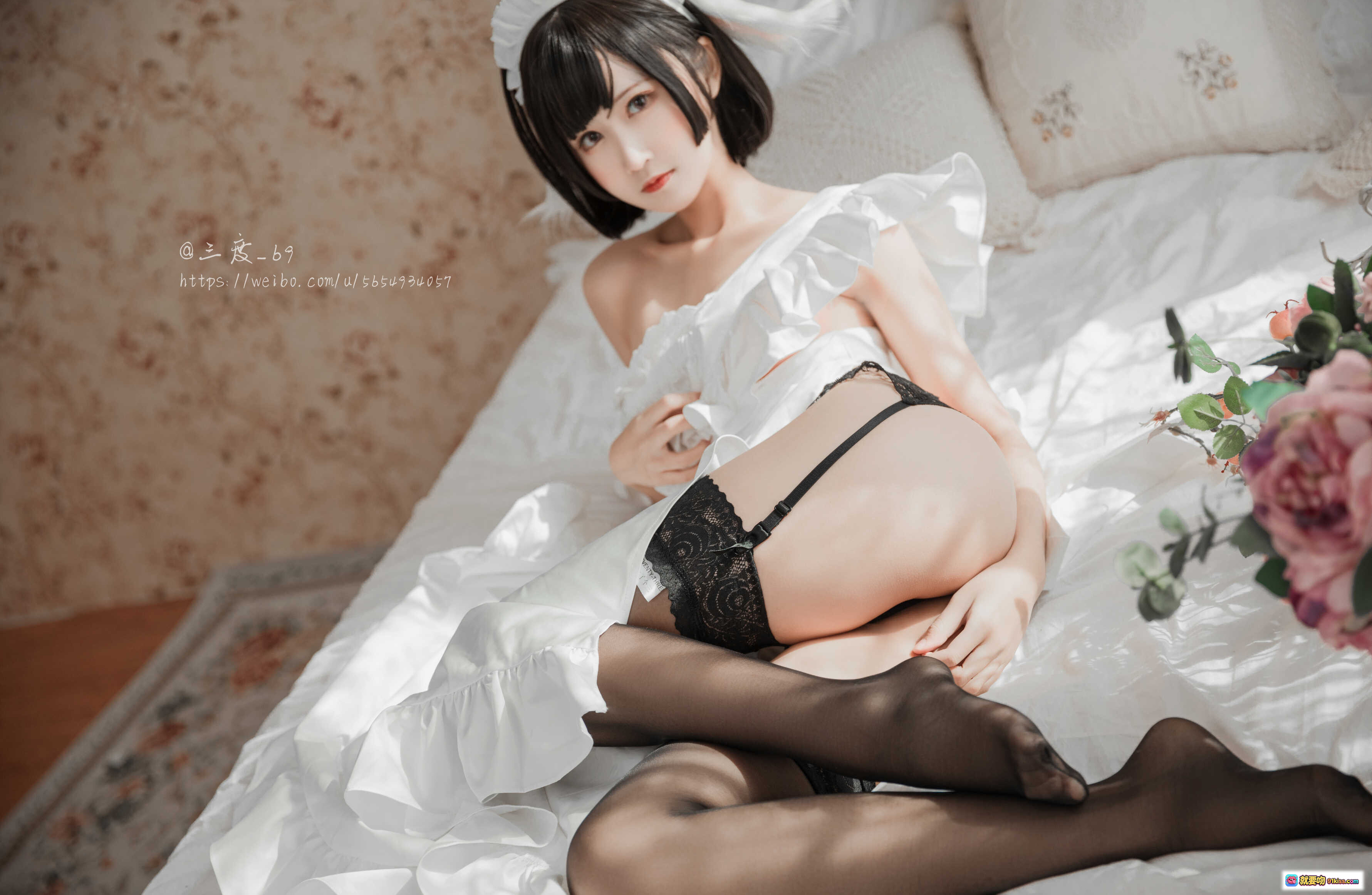 图片[5] - 三度_69兔耳女仆写真NO.009｜华丽镜框映衬黑发短发少女｜精致洛丽塔风女仆装｜36P高清图集 - 就要吻