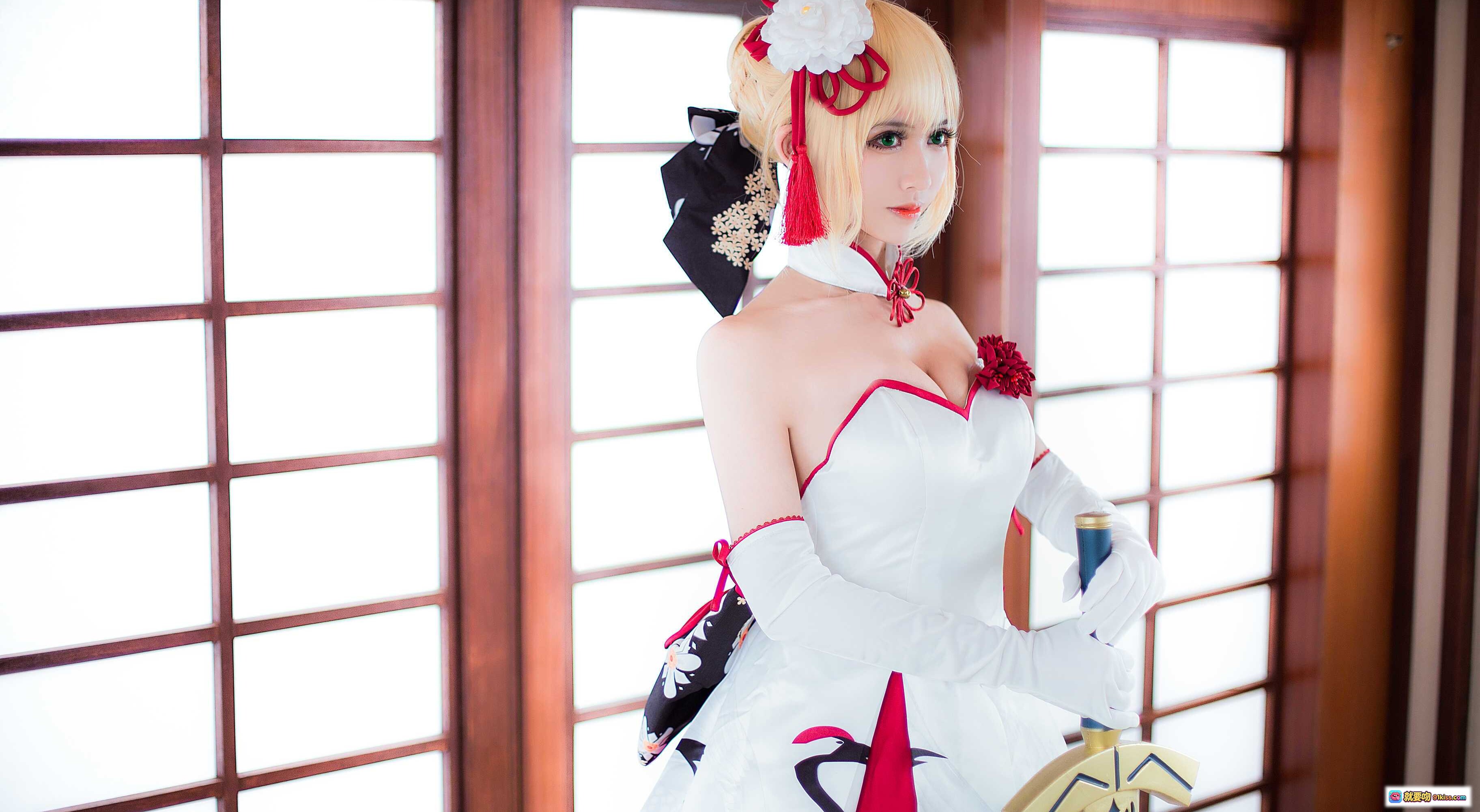 图片[5] - 鳗鱼霏儿NO.002 King of Knight和风礼服cosplay写真 优雅日式传统服饰 精美刺绣飘逸裙摆 18P高清图集 - 就要吻