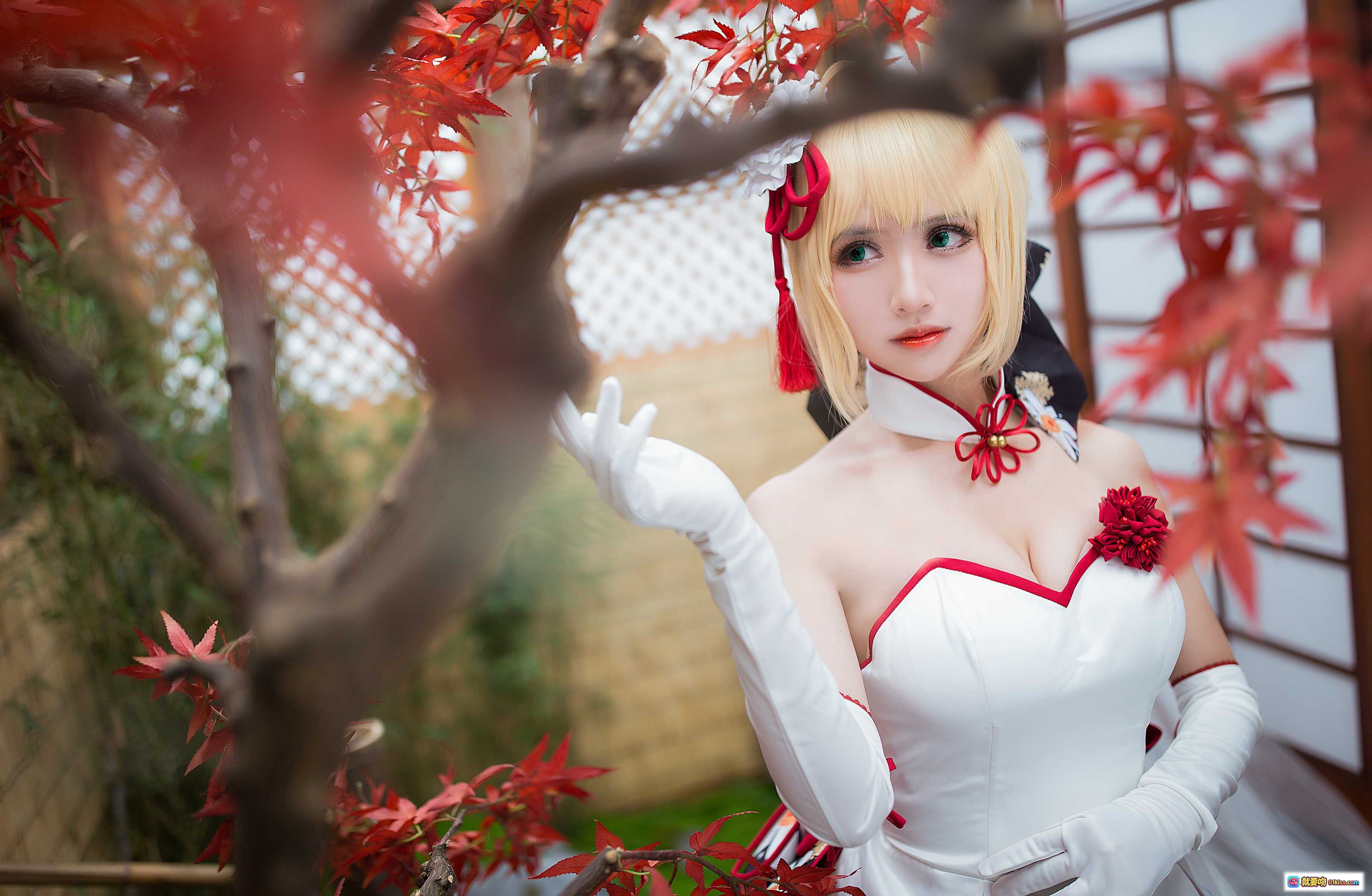 图片[9] - 鳗鱼霏儿NO.002 King of Knight和风礼服cosplay写真 优雅日式传统服饰 精美刺绣飘逸裙摆 18P高清图集 - 就要吻