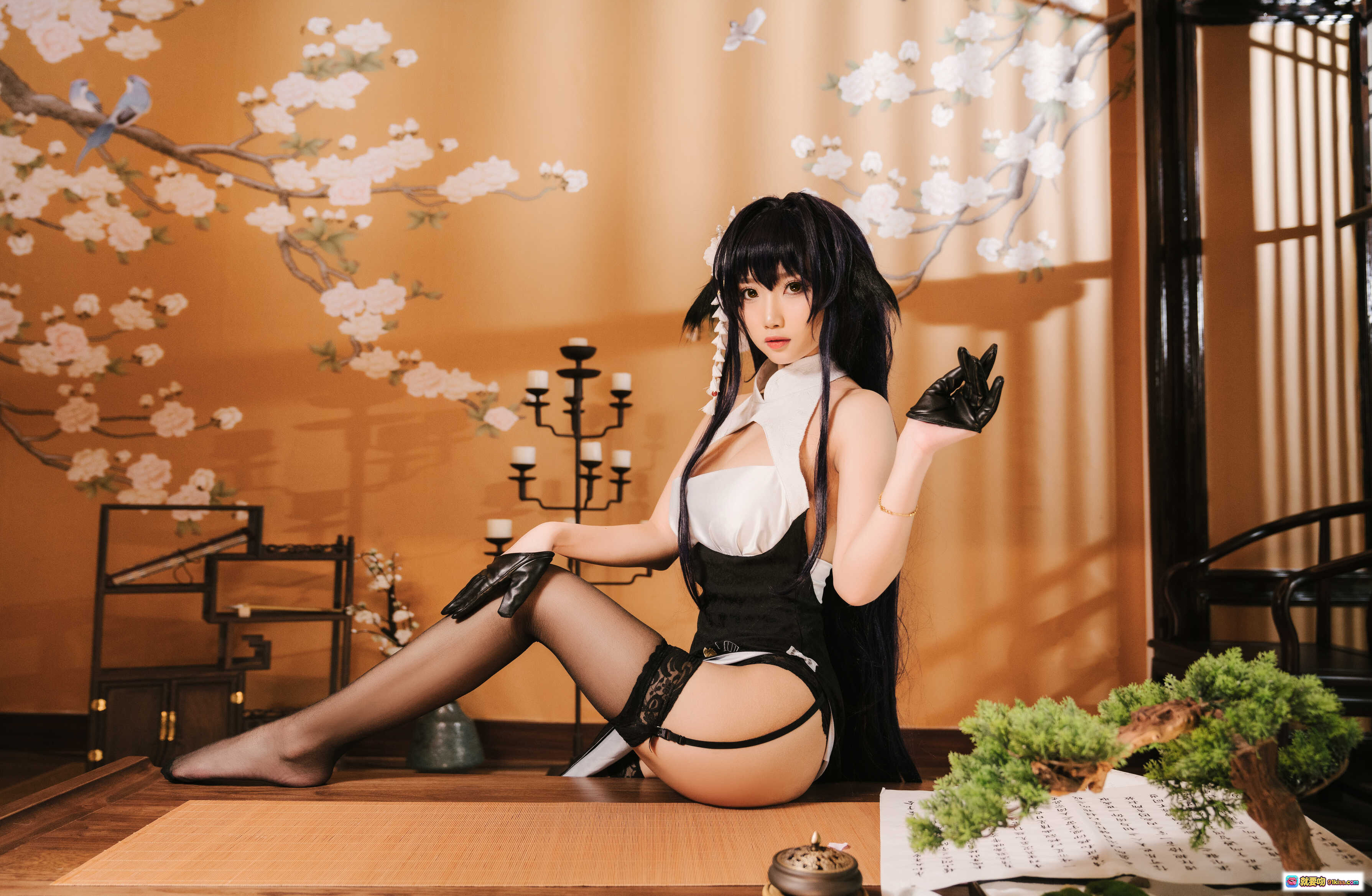 图片[2] - 鬼畜瑶NO.019吾妻旗袍写真30P高清美图703MB古典风朦胧纱帘书法元素性感优雅东方美学视觉盛宴 - 就要吻