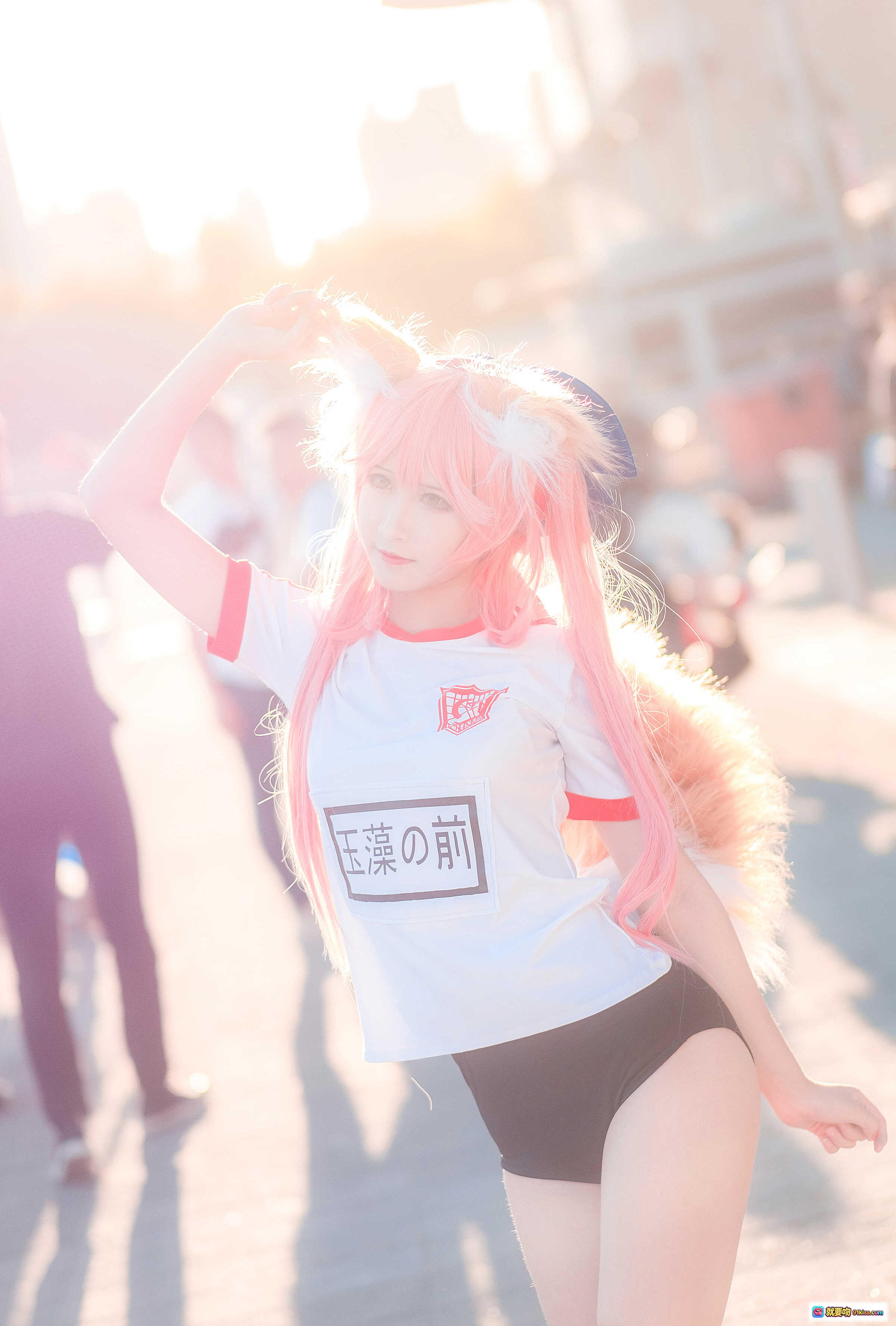 图片[8] - 玉藻前cosplay粉发狐耳狐尾阳光逆光写真 三度_69 NO.018 9P高清美图 - 就要吻