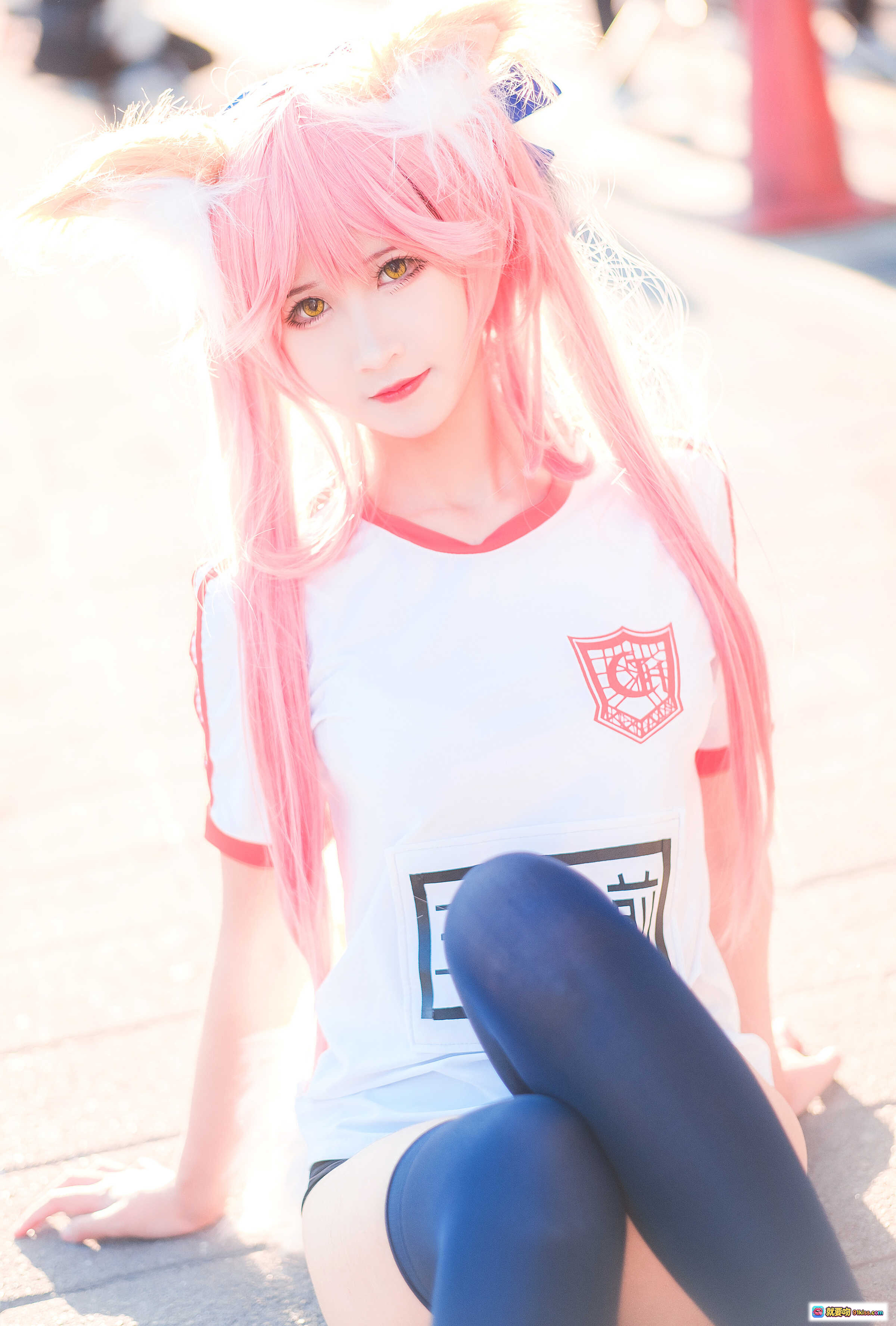 图片[5] - 玉藻前cosplay粉发狐耳狐尾阳光逆光写真 三度_69 NO.018 9P高清美图 - 就要吻