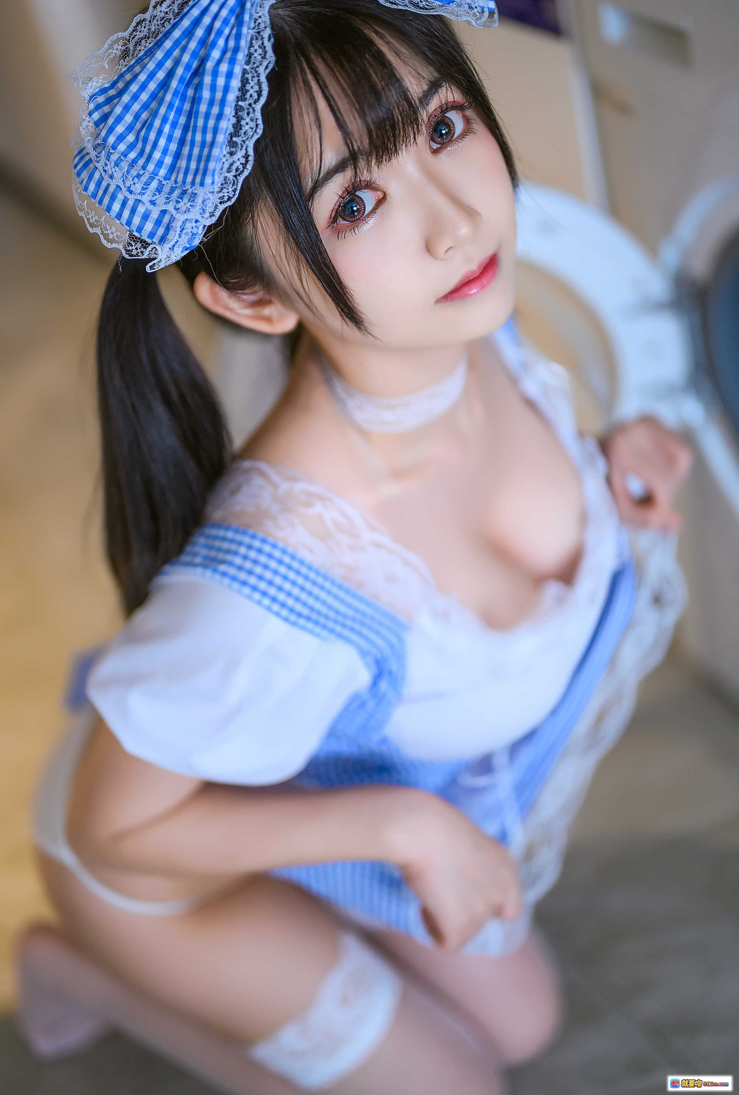 图片[4] - 鳗鱼霏儿NO.085蓝白女仆写真珍藏版32P高清电子版 甜美双马尾蕾丝边制服少女私房摄影 - 就要吻