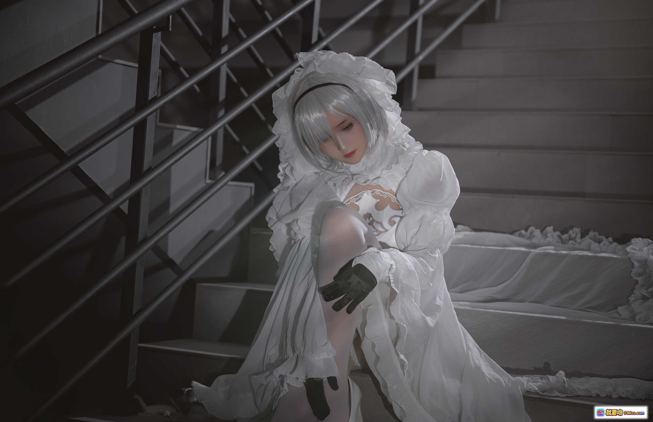 图片[8] - 三度_69 NO.047 2B自拍 Cosplay 白色蕾丝裙 优雅姿态 高清写真 27P 324MB 精美收藏 - 就要吻