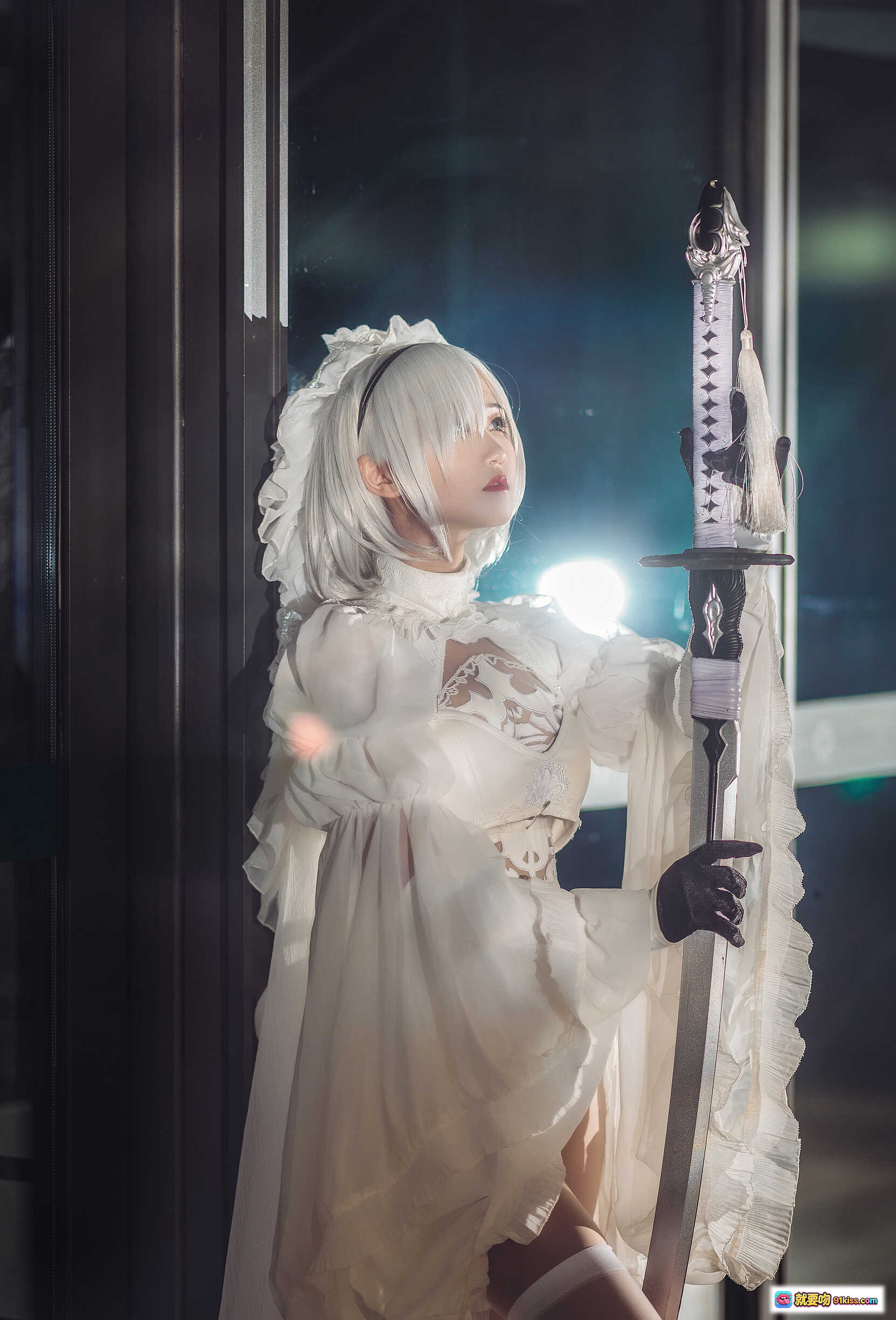 图片[9] - 三度_69 NO.047 2B自拍 Cosplay 白色蕾丝裙 优雅姿态 高清写真 27P 324MB 精美收藏 - 就要吻