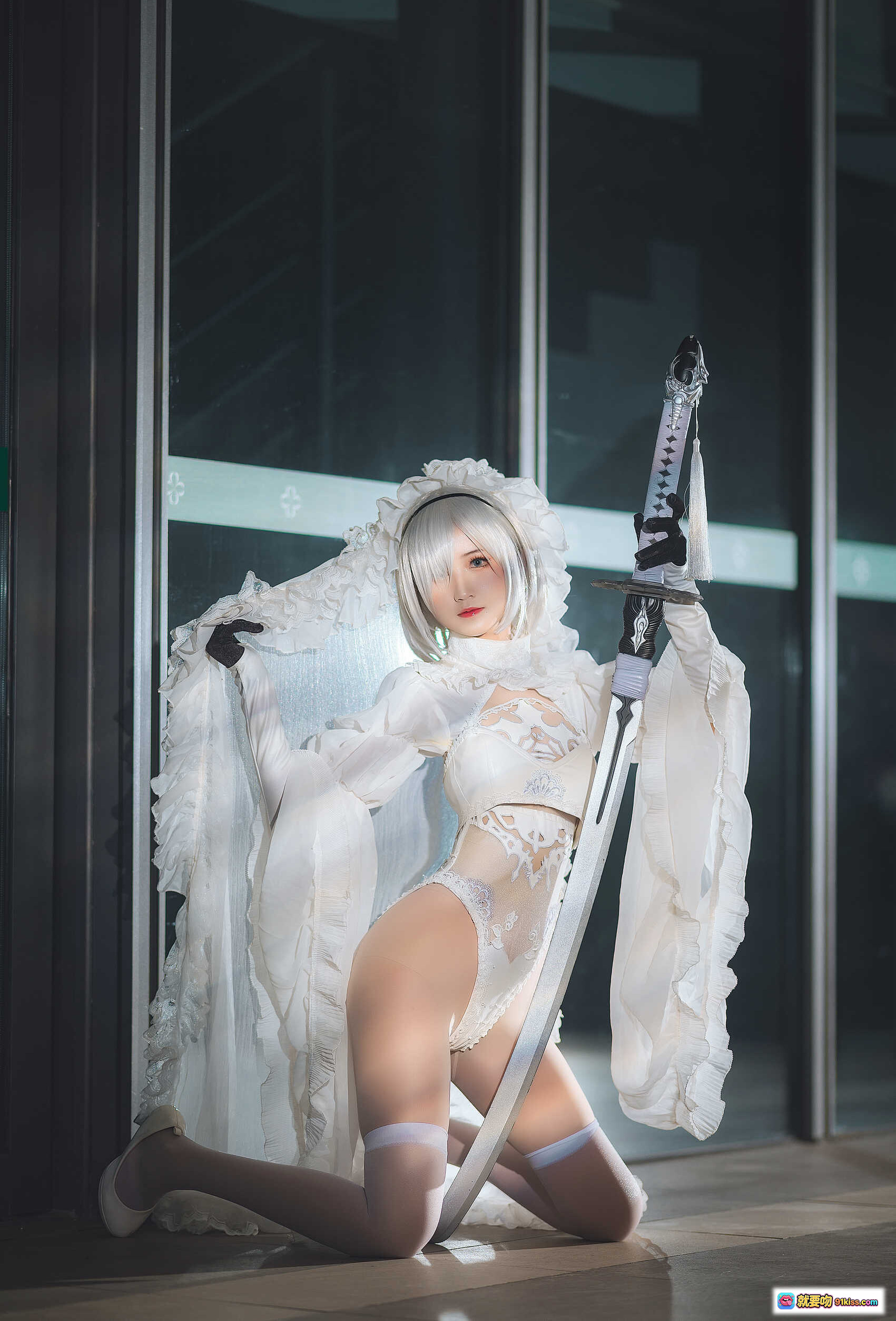 图片[4] - 三度_69 NO.047 2B自拍 Cosplay 白色蕾丝裙 优雅姿态 高清写真 27P 324MB 精美收藏 - 就要吻