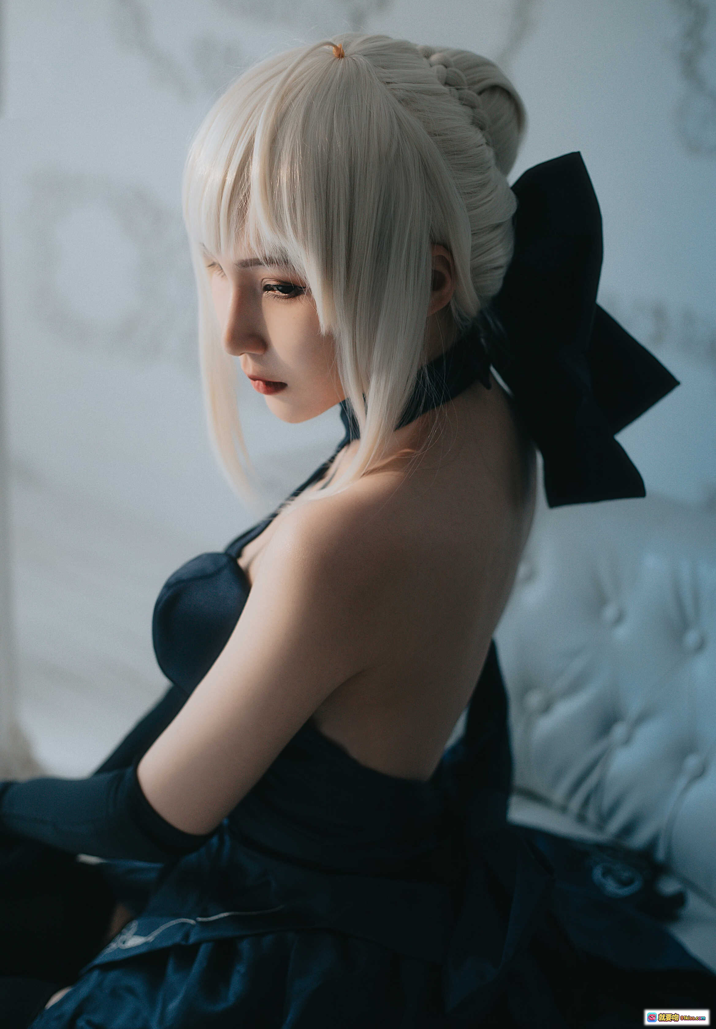 图片[4] - Vams子 NO.007 黑贞写真 16P 245MB 黑丝美腿 白沙发私房 优雅性感 内衣蕾丝 时尚摄影 - 就要吻