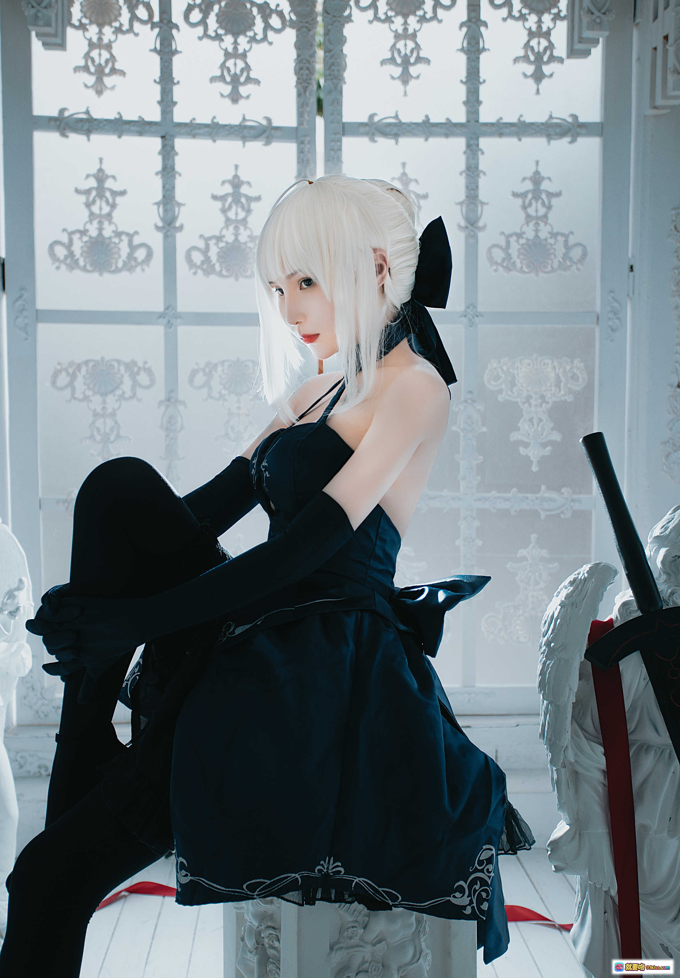 图片[10] - Vams子 NO.007 黑贞写真 16P 245MB 黑丝美腿 白沙发私房 优雅性感 内衣蕾丝 时尚摄影 - 就要吻