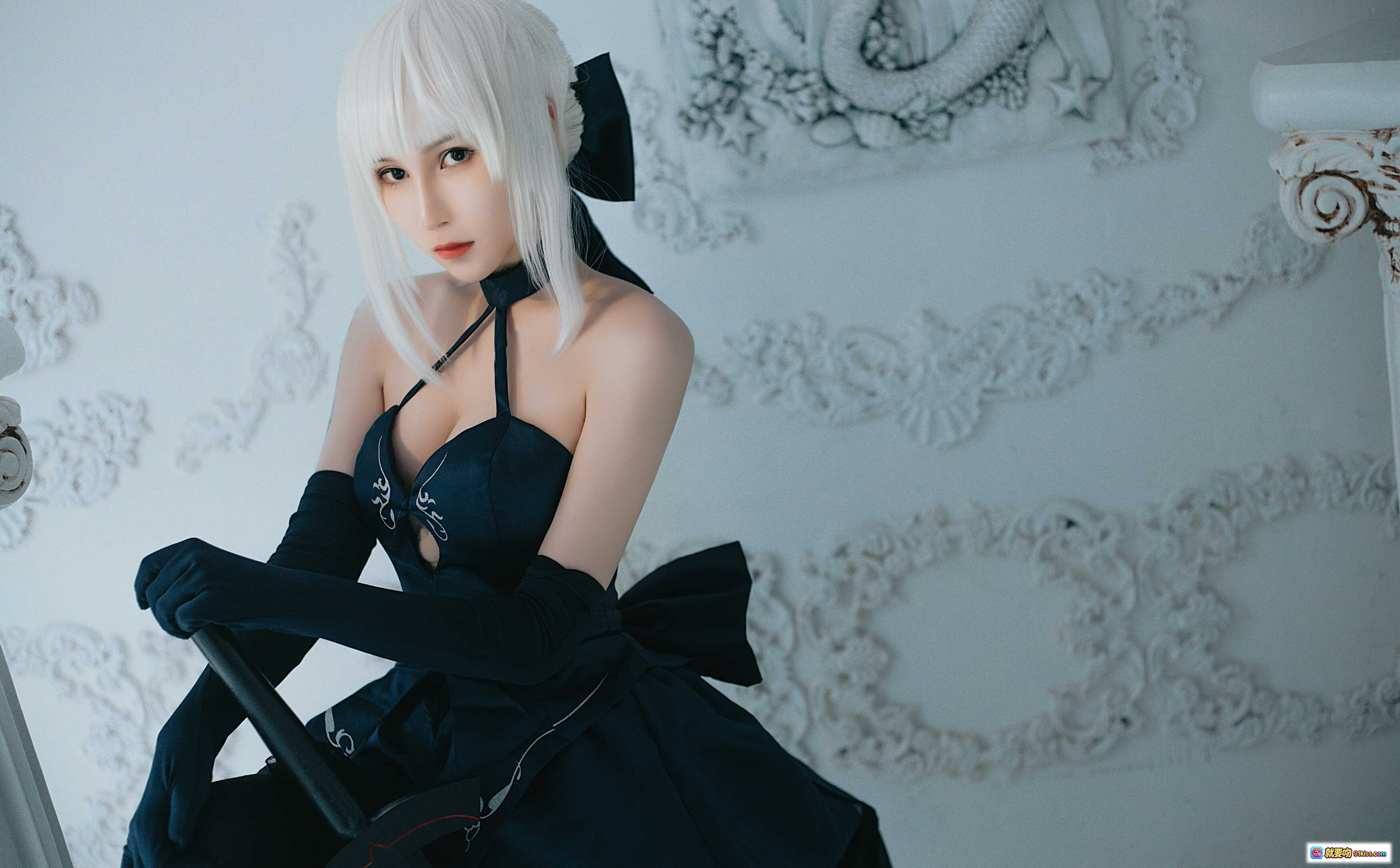 图片[9] - Vams子 NO.007 黑贞写真 16P 245MB 黑丝美腿 白沙发私房 优雅性感 内衣蕾丝 时尚摄影 - 就要吻