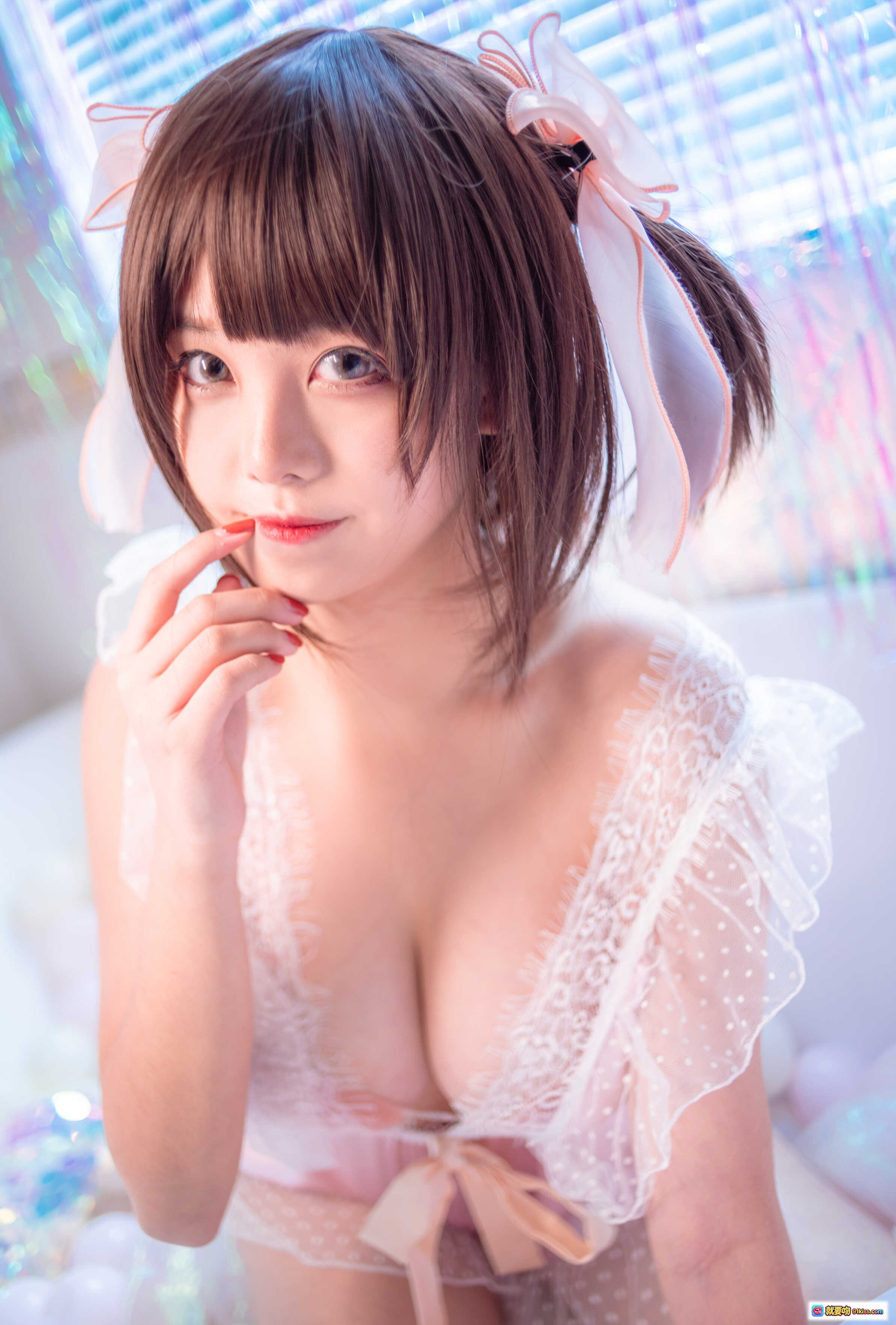 图片[7] - 蜜汁猫裘NO.002粉色私房写真 甜美少女蕾丝内衣梦幻背景14P高清图集 - 就要吻