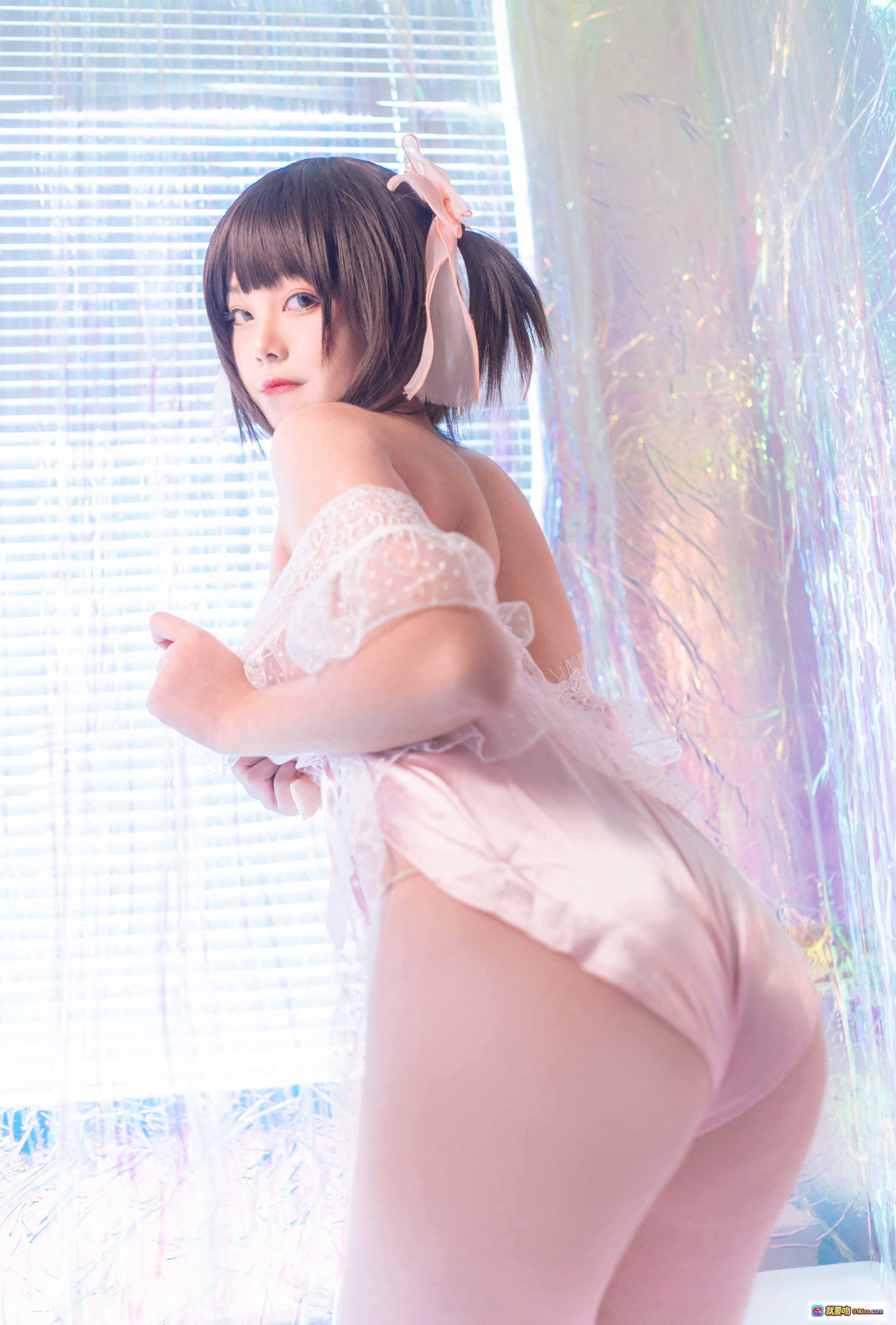 图片[8] - 蜜汁猫裘NO.002粉色私房写真 甜美少女蕾丝内衣梦幻背景14P高清图集 - 就要吻