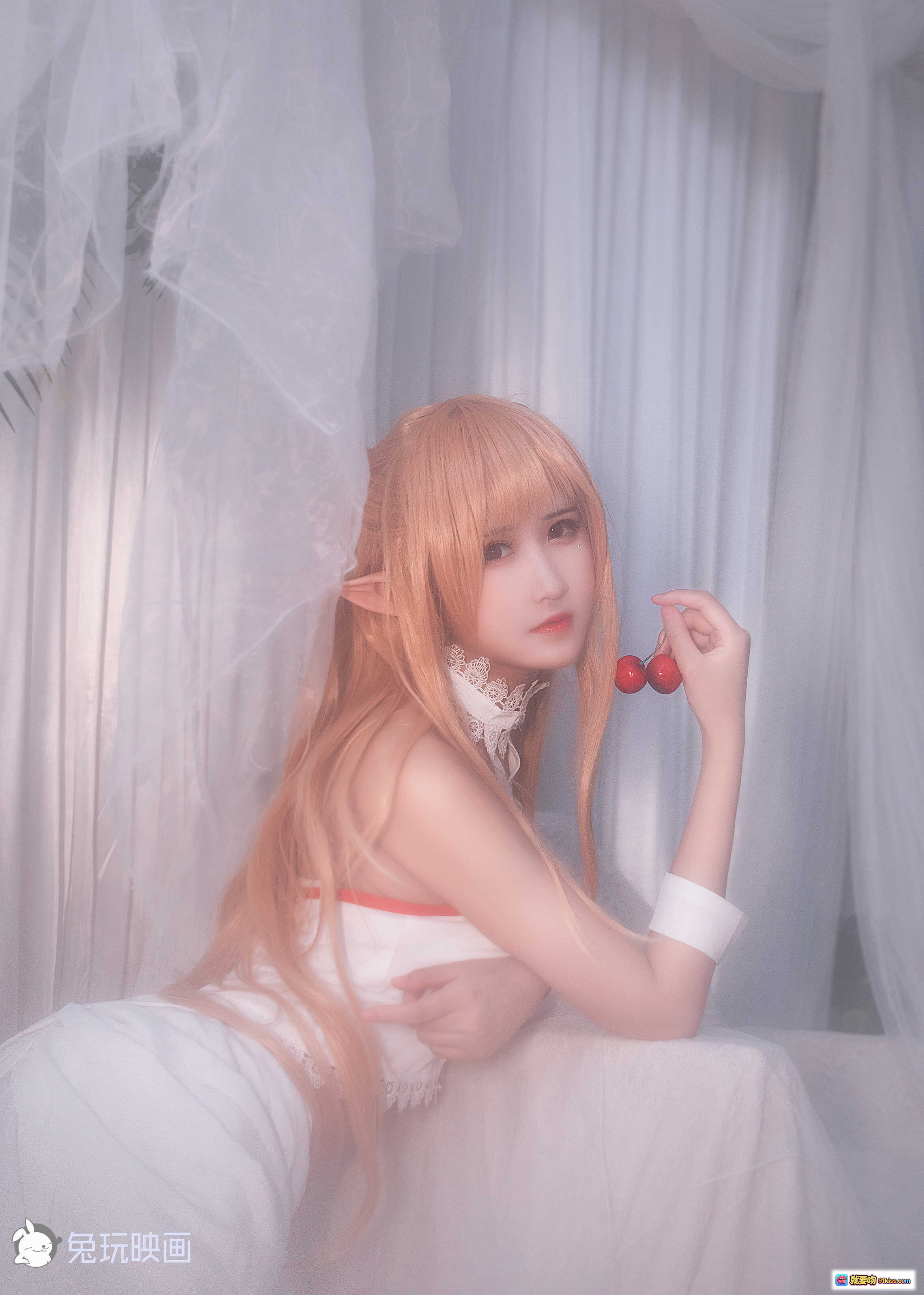 图片[3] - 囚禁亚丝娜写真集40P柔美白纱蕾丝腿环少女私房摄影高清图集 - 就要吻