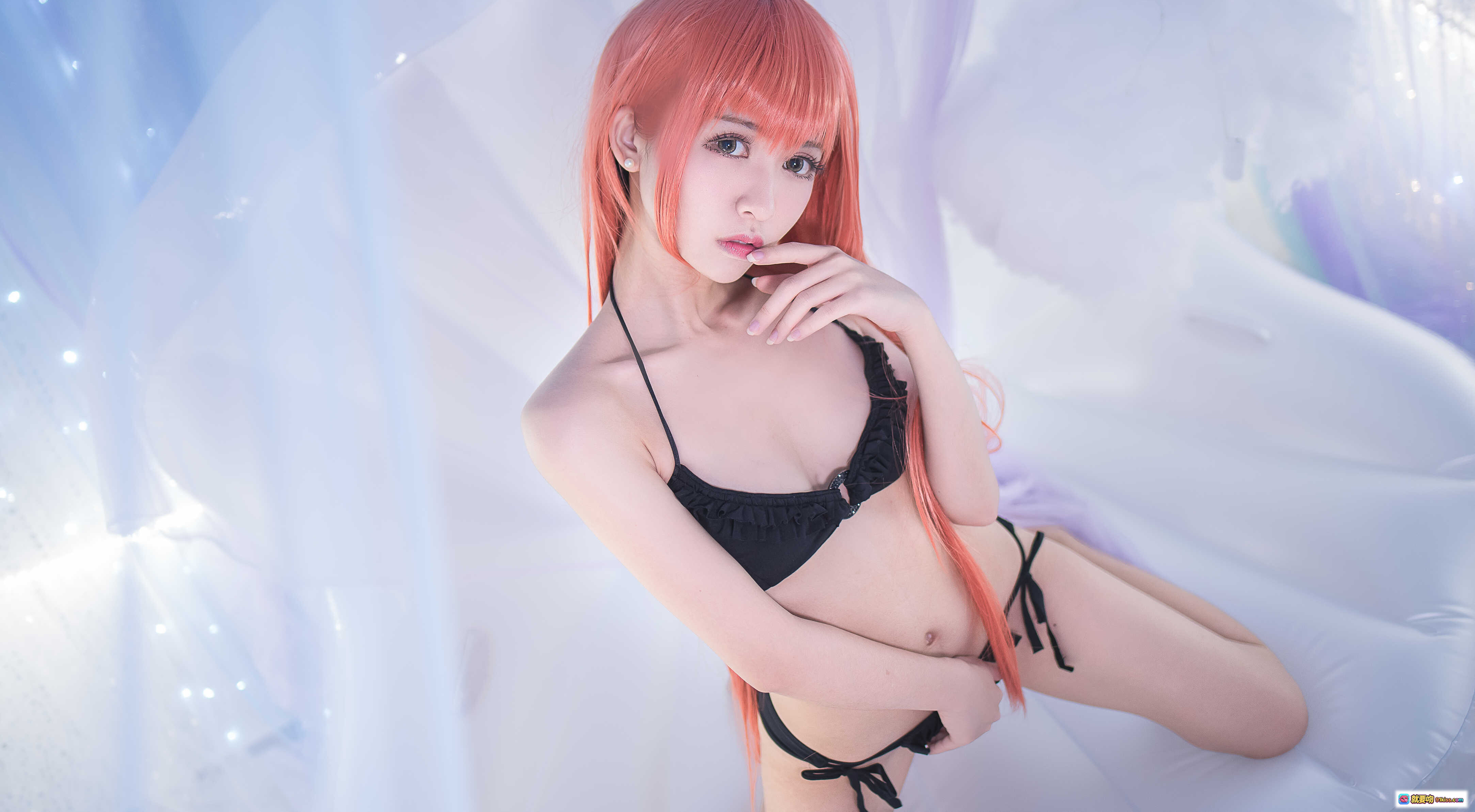 图片[7] - 鳗鱼霏儿NO.026红发魔女Cosplay写真 20P135MB 红发蝴蝶结女仆装 甜美性感室内摄影 - 就要吻