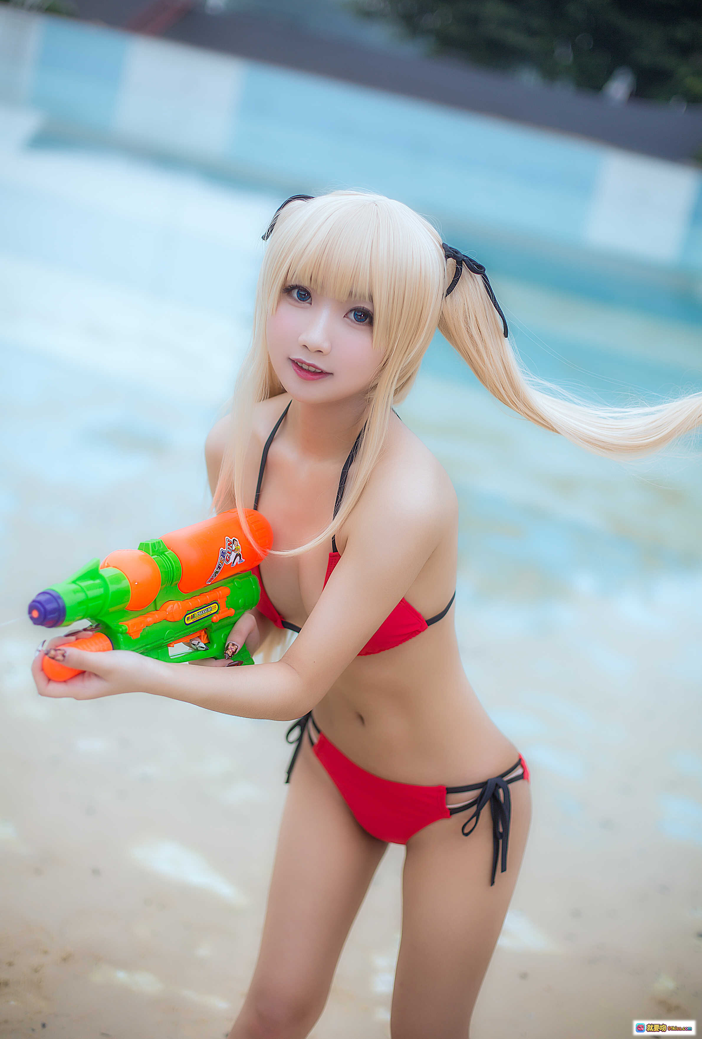 图片[5] - 鬼畜瑶NO.012水着写真 红色比基尼海边性感美臀特写 15P高清图集 - 就要吻