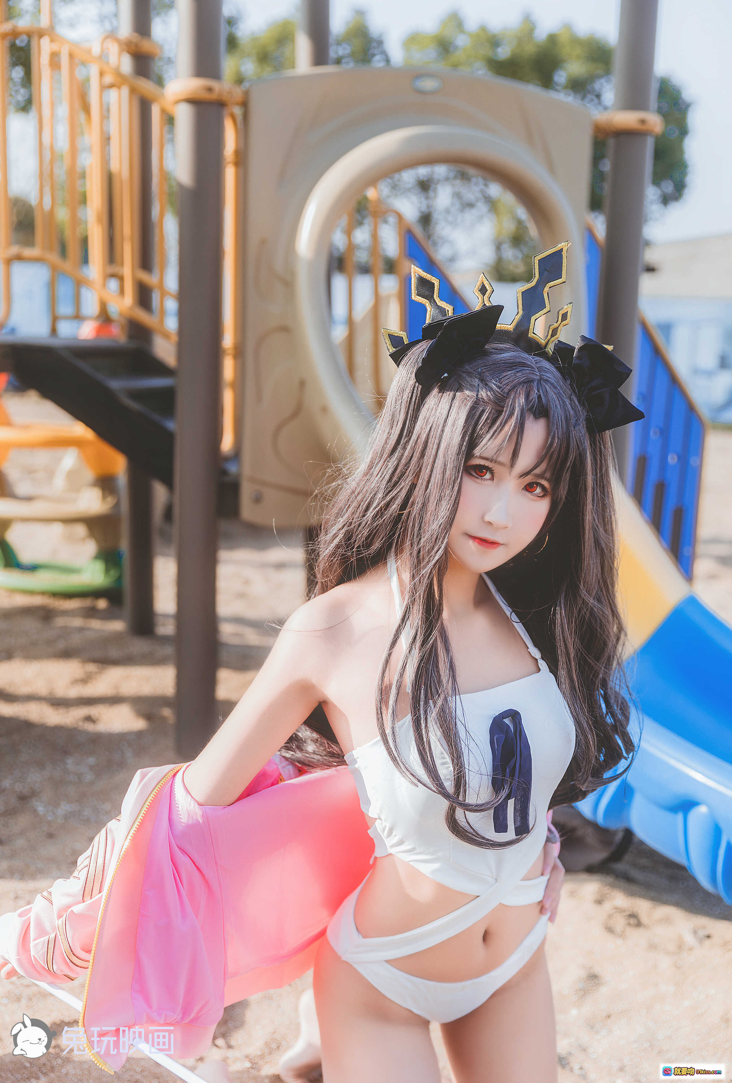 图片[5] - 三度_69 NO.011 泳装凛 Cosplay 美女手持方格旗 海边写真 42P高清图集 - 就要吻