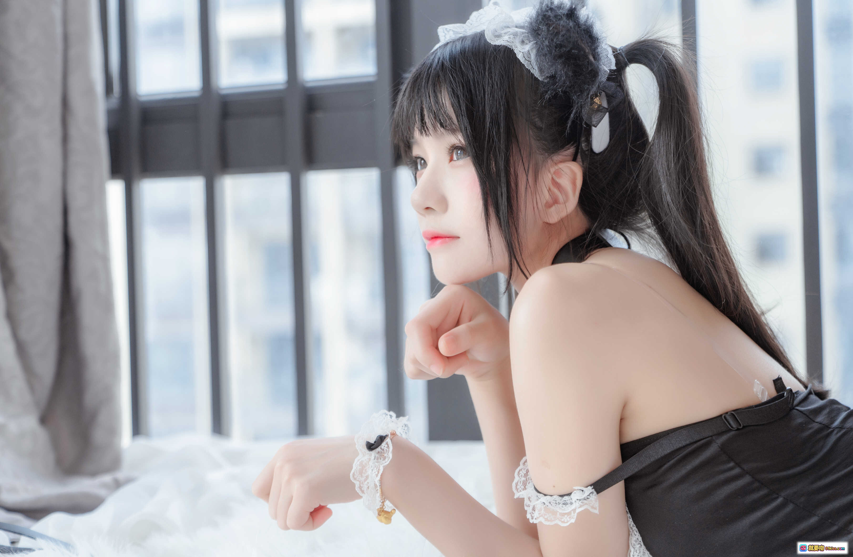 图片[7] - 桜桃喵050黑猫妹抖女仆装蕾丝写真79P高清图集可爱双马尾猫耳发饰甜酷风格 - 就要吻