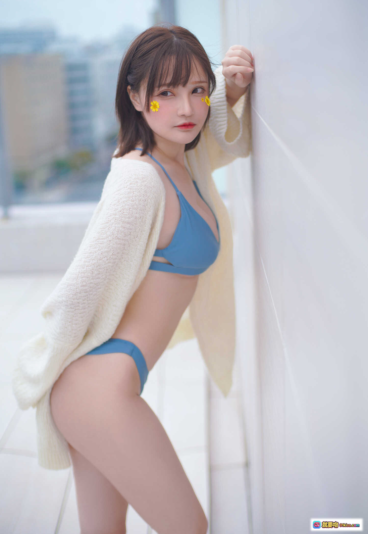 图片[4] - 千夜未来NO.008水着写真｜蓝色比基尼泳池边甜美笑容｜日系少女风｜高清17P美图 - 就要吻