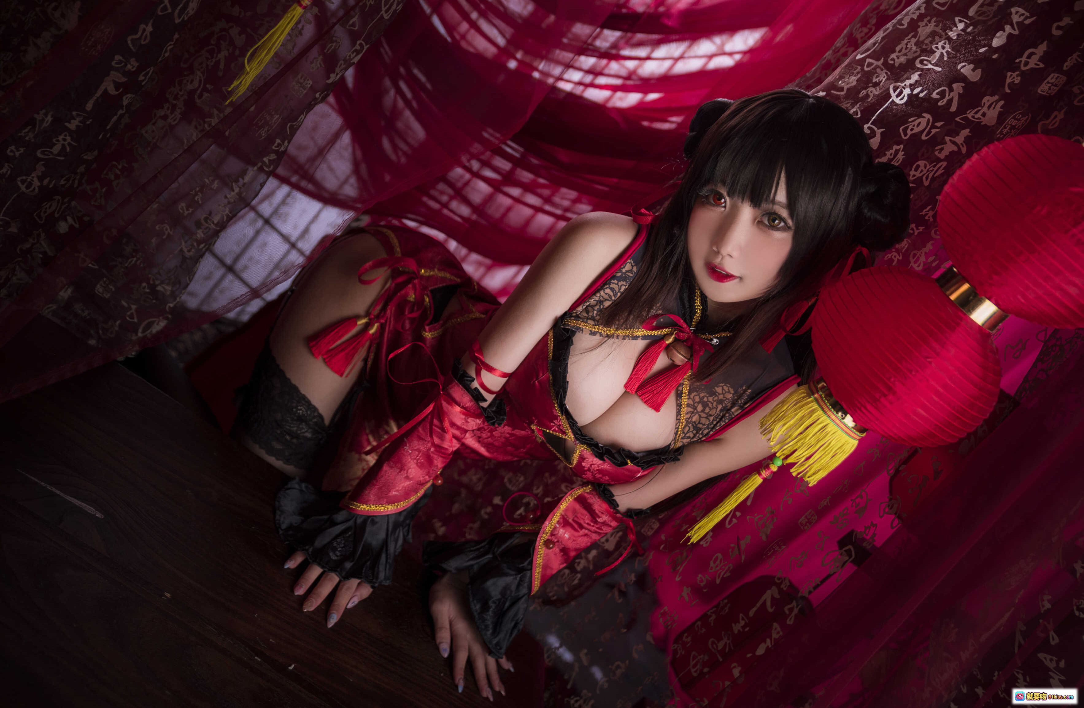 图片[10] - 鬼畜瑶NO.011时崎狂三新年旗袍Cosplay写真 22P高清美图 红色古典风少女摆拍 东方韵味氛围感摄影 - 就要吻
