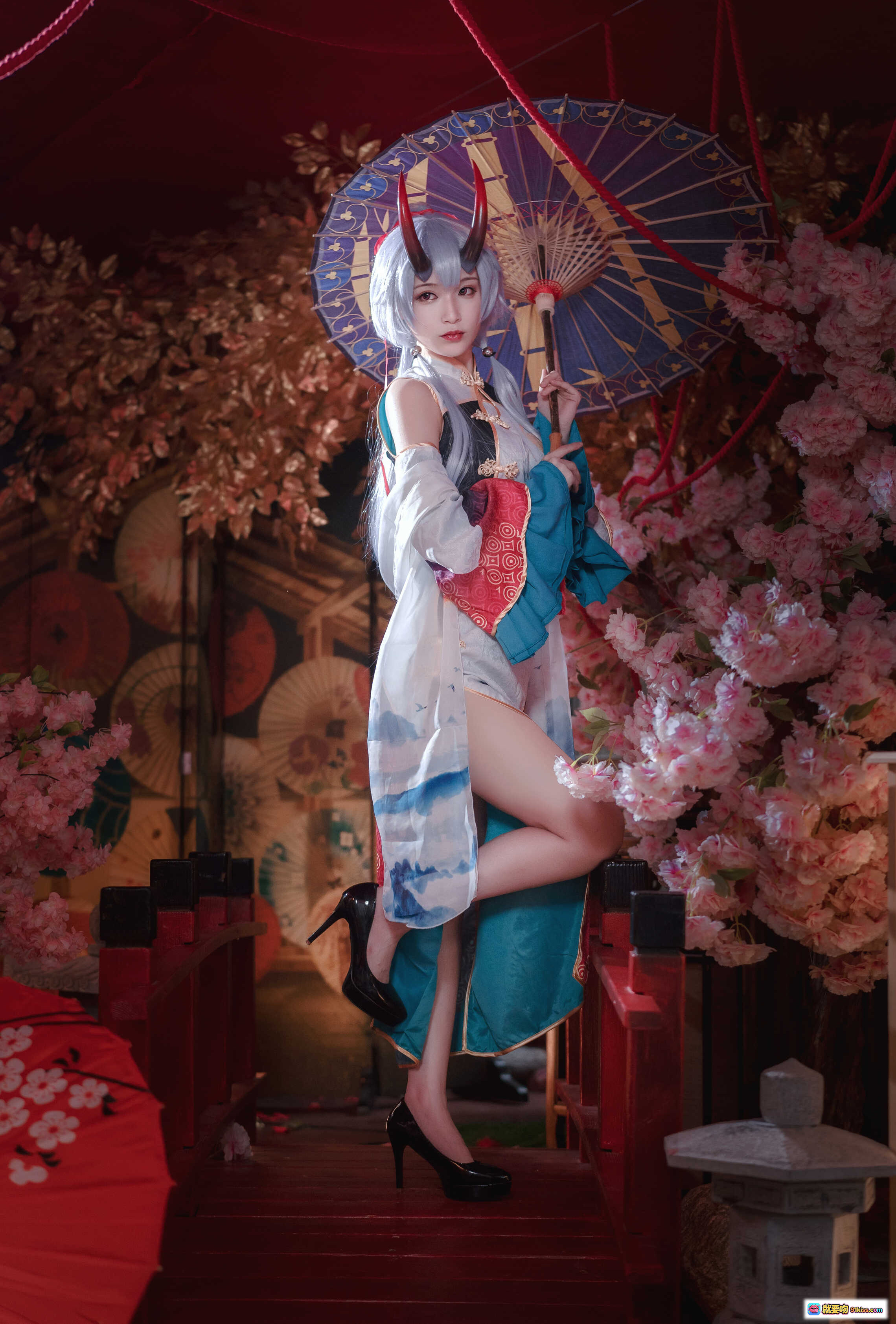 图片[4] - 铁板烧鬼舞w NO.033 巴御前 Cosplay 精美和风樱花夜景写真 18P 277MB 高清视觉盛宴 - 就要吻