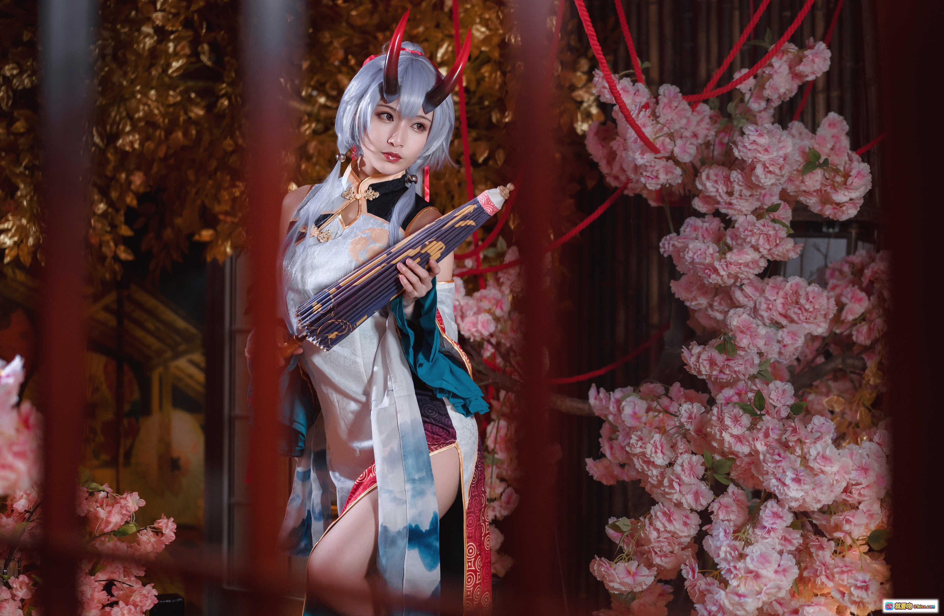 图片[2] - 铁板烧鬼舞w NO.033 巴御前 Cosplay 精美和风樱花夜景写真 18P 277MB 高清视觉盛宴 - 就要吻