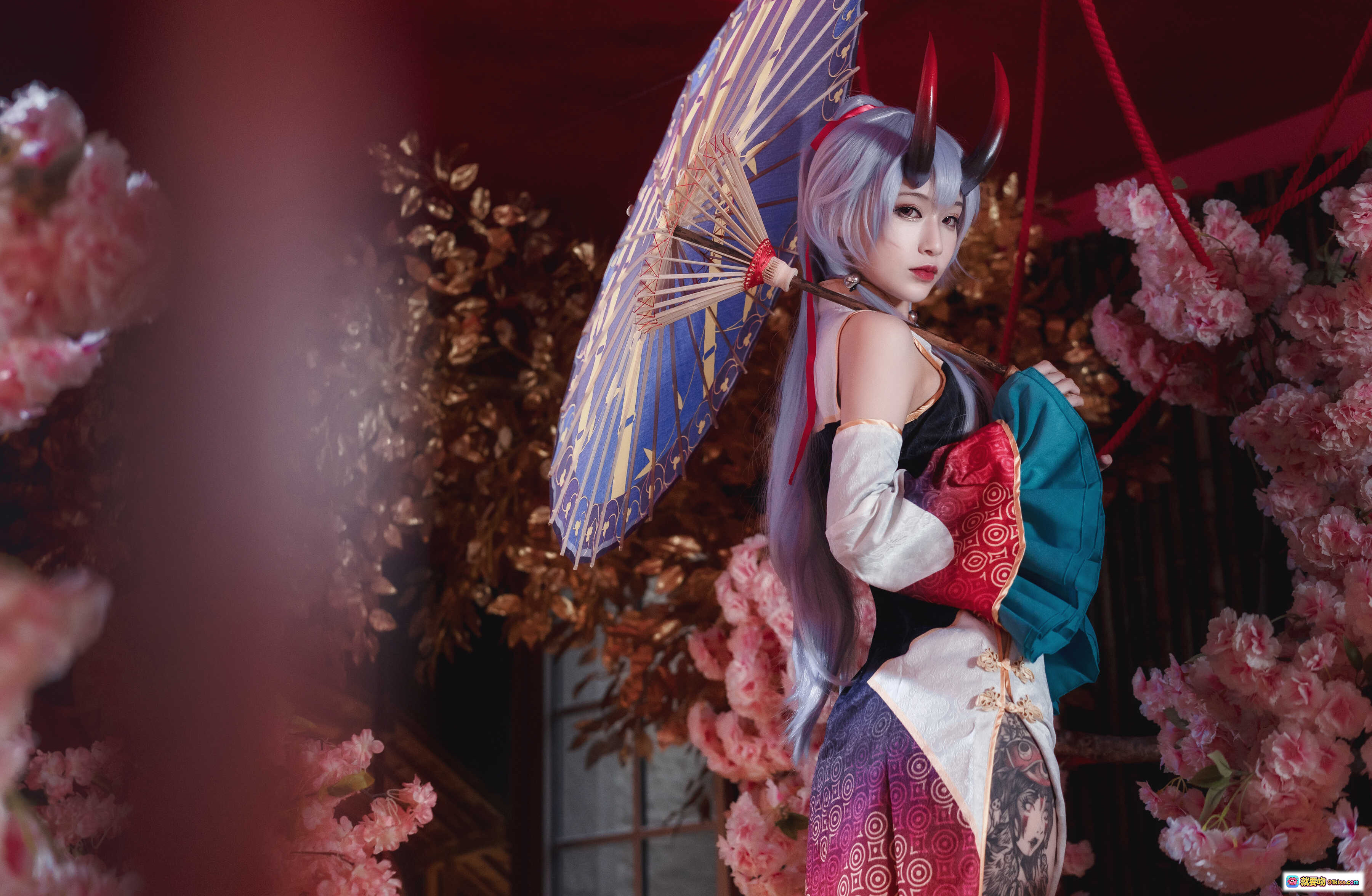 图片[7] - 铁板烧鬼舞w NO.033 巴御前 Cosplay 精美和风樱花夜景写真 18P 277MB 高清视觉盛宴 - 就要吻