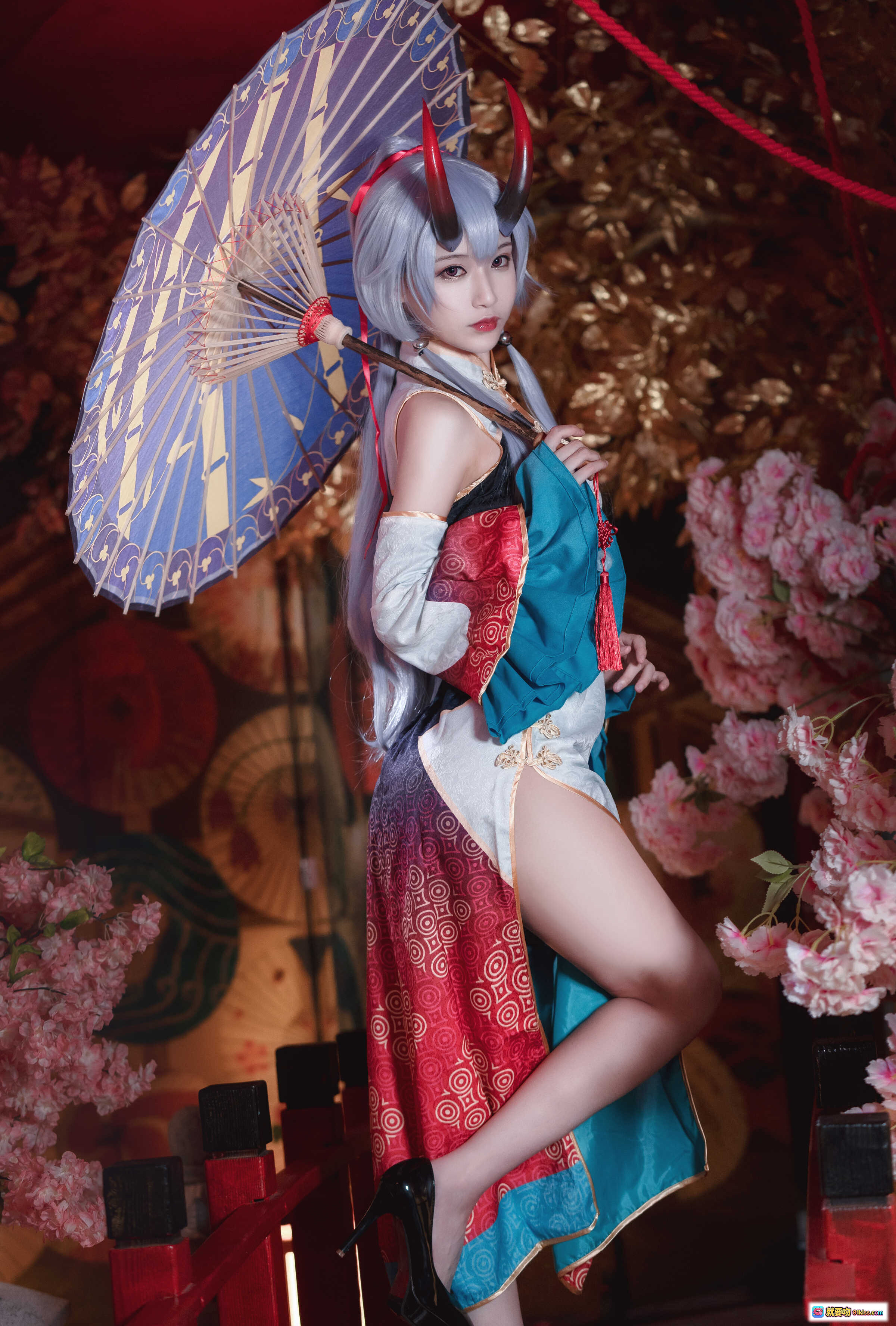 图片[5] - 铁板烧鬼舞w NO.033 巴御前 Cosplay 精美和风樱花夜景写真 18P 277MB 高清视觉盛宴 - 就要吻