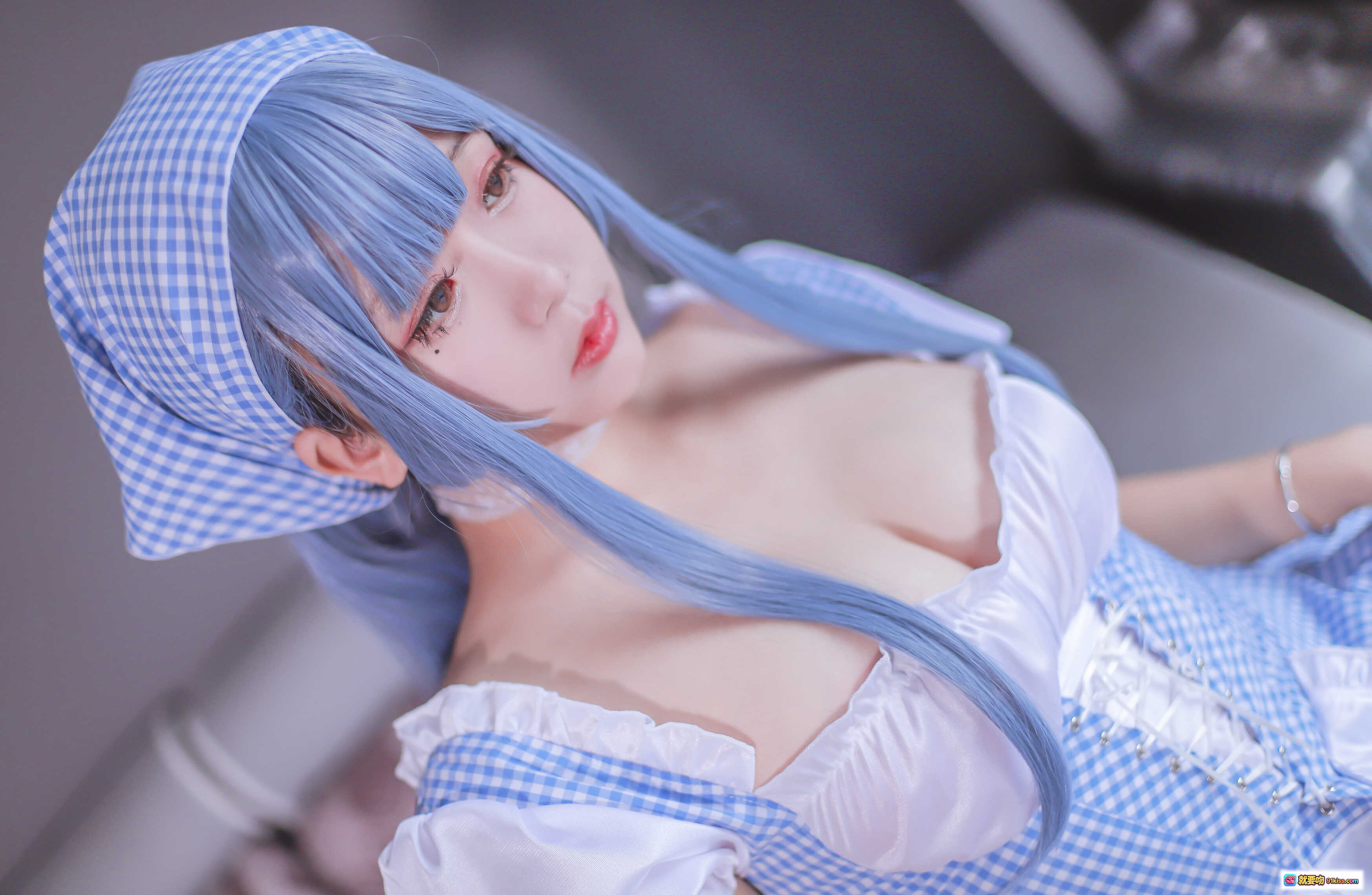 图片[4] - 日奈娇NO.005蓝色女仆写真46P413MB 白丝美腿足控特写 二次元萌系cosplay高清图集 - 就要吻