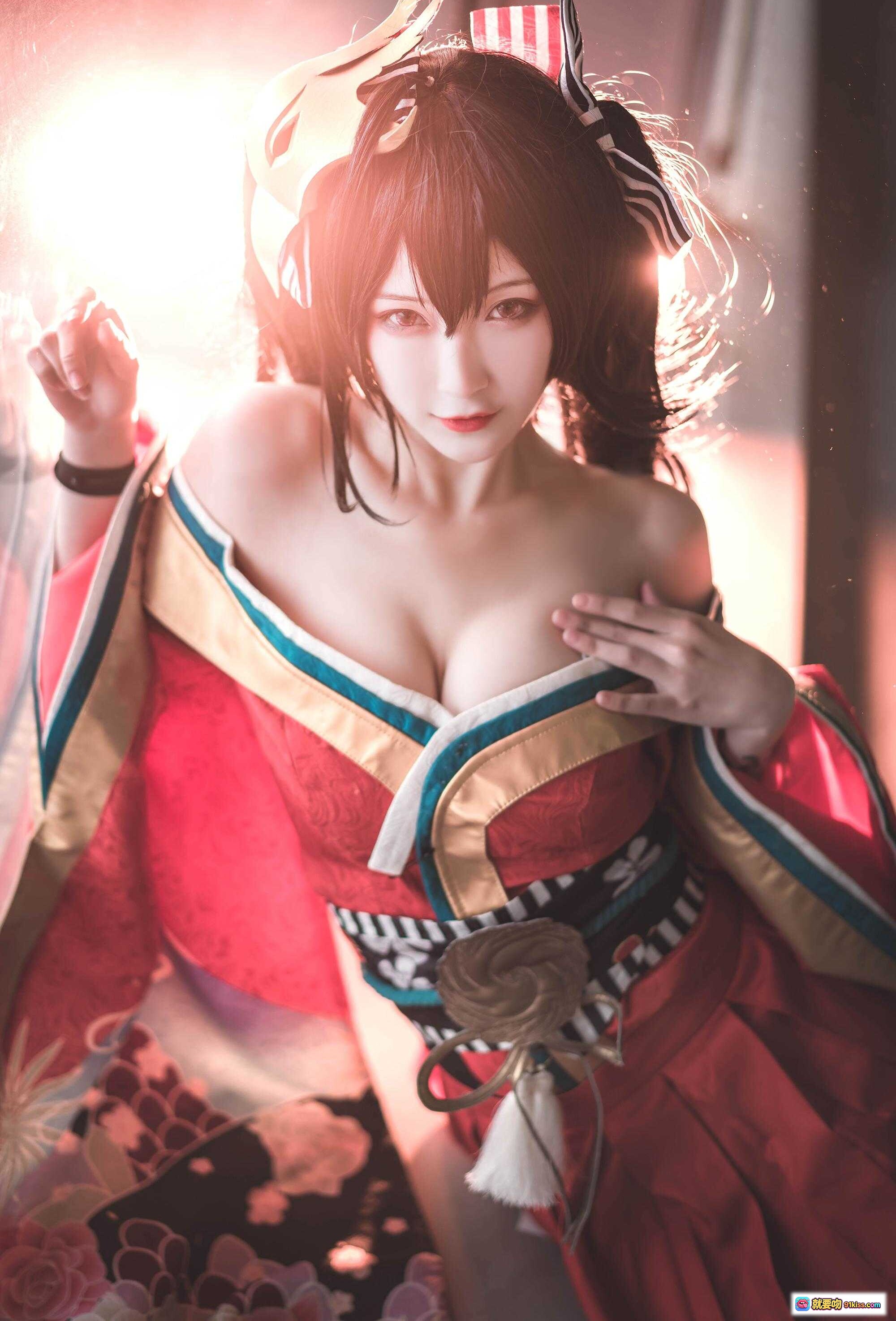 图片[10] - 铁板烧鬼舞w NO.026 漫展大凤 Cosplay 精美和风造型 窗边坐姿写真 24P高清图集 - 就要吻